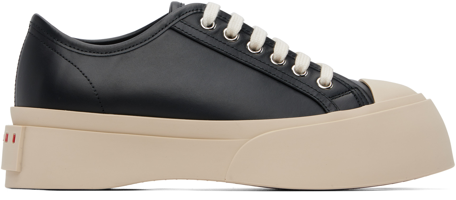 Marni: Black Pablo Low-Top Lace-Up Sneakers | SSENSE