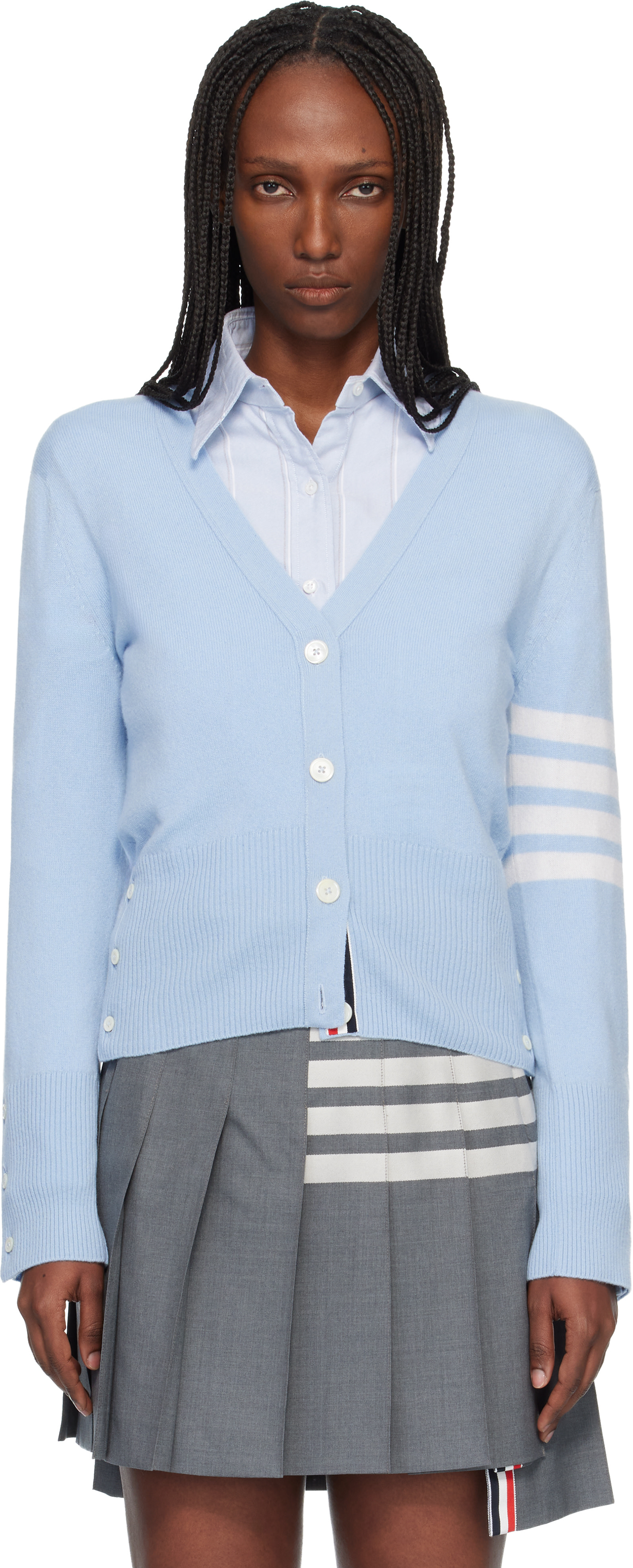 thom browne 水色 カーディガン Girl's Knitwear | Thom Browne