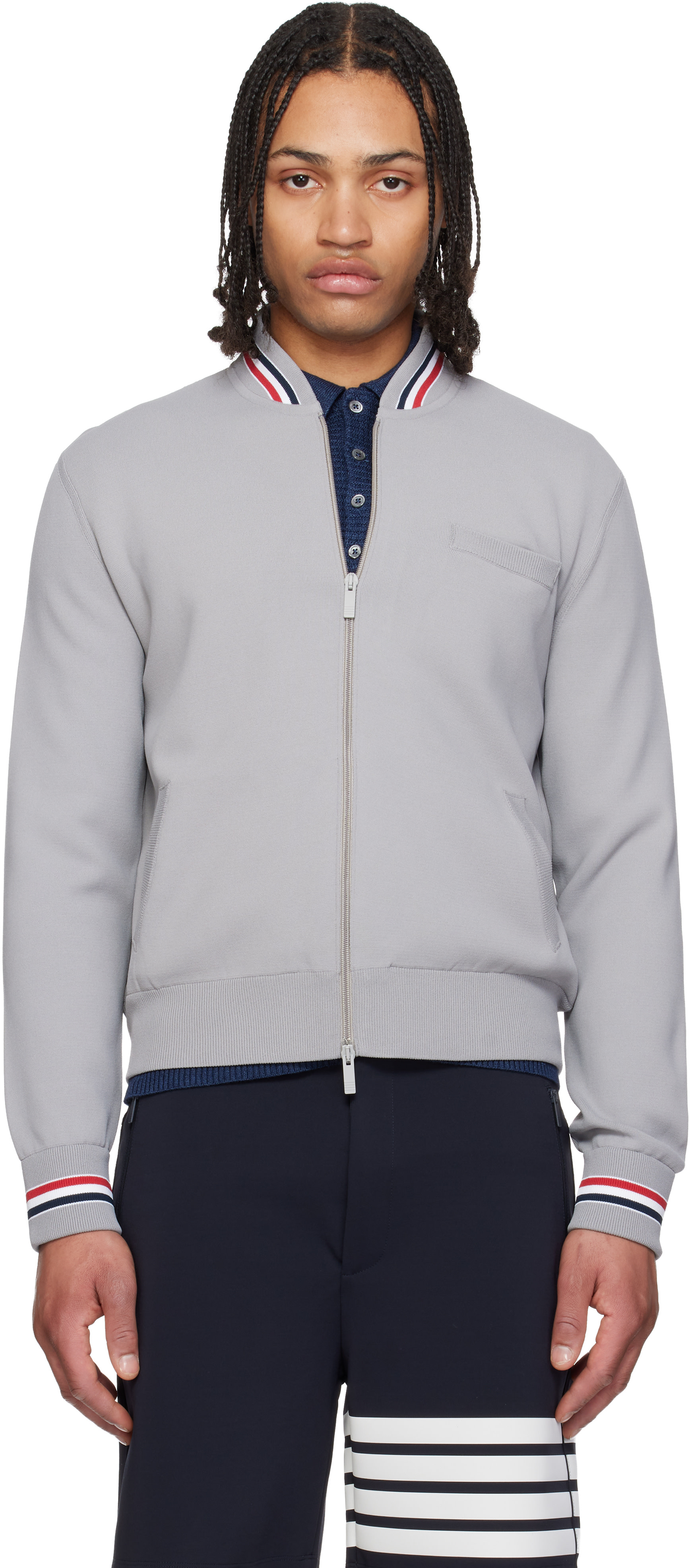 THOM BROWNE グレー ジャケット 261381M175000_1.jpg