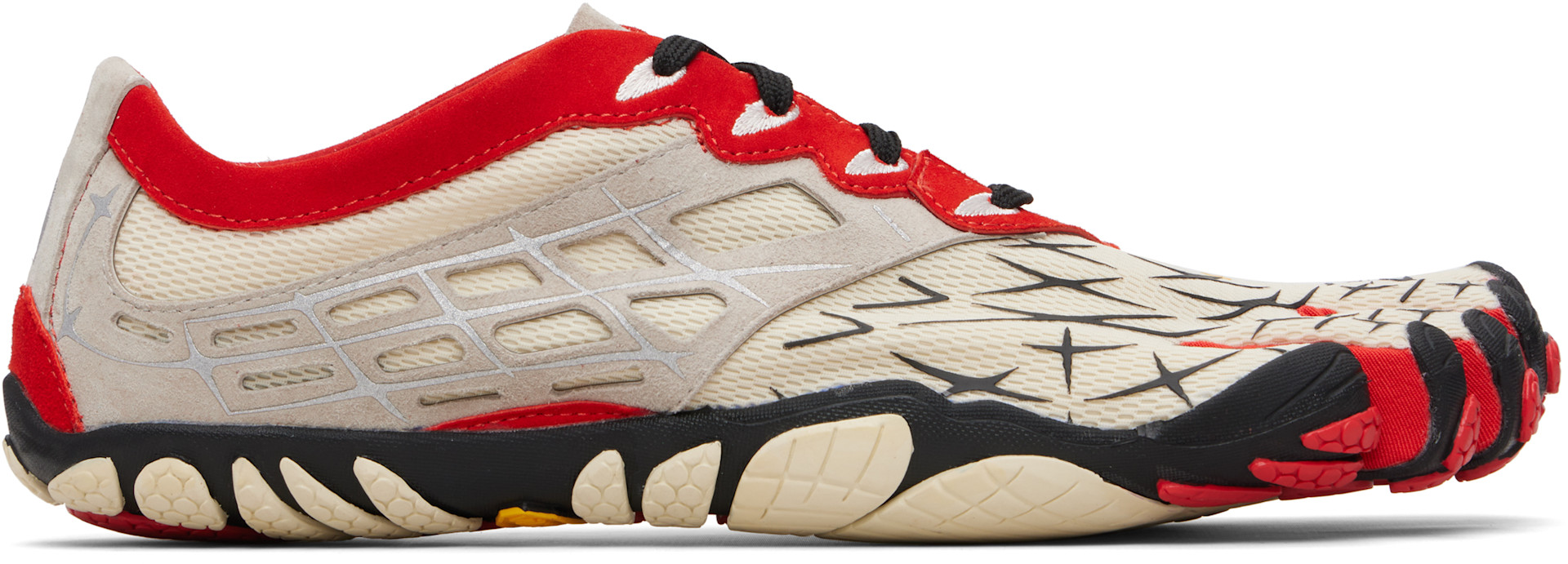 Vibram FiveFingers: Off-White & Red Seeya LS EVO Sneakers | SSENSE