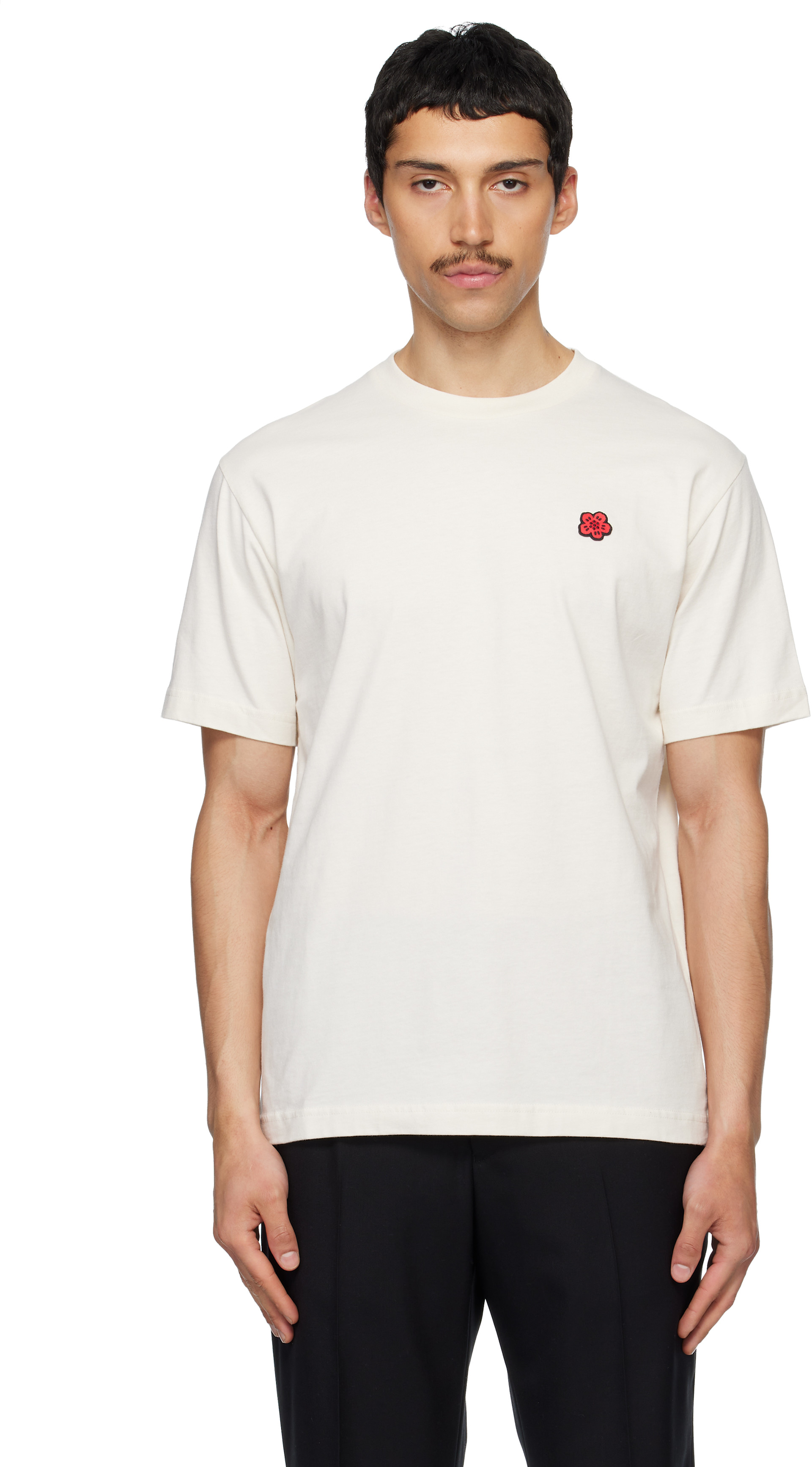 Kenzo: Off-White Kenzo Paris 'Boke Flower' Embroidered T-shirt