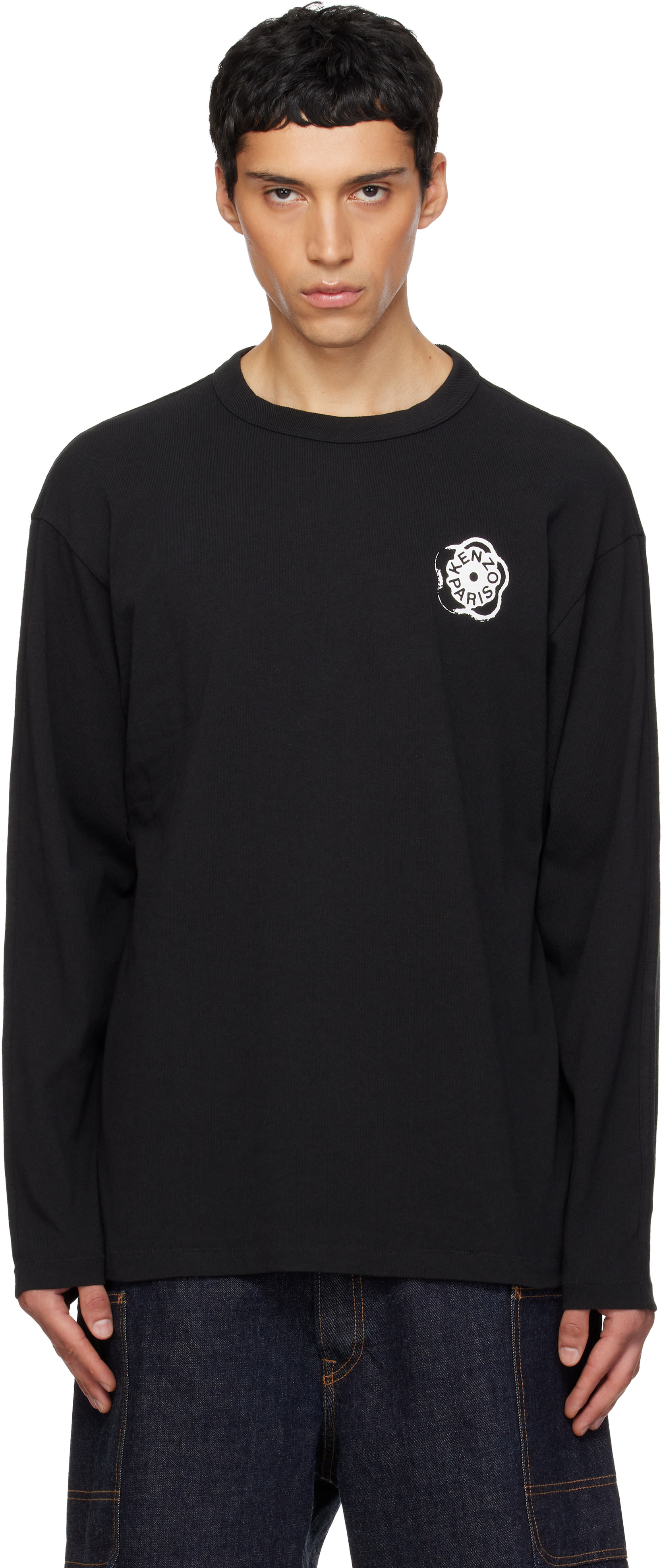 Kenzo: Black Kenzo Paris 'Boke Flower 2.0' Long Sleeve T-shirt