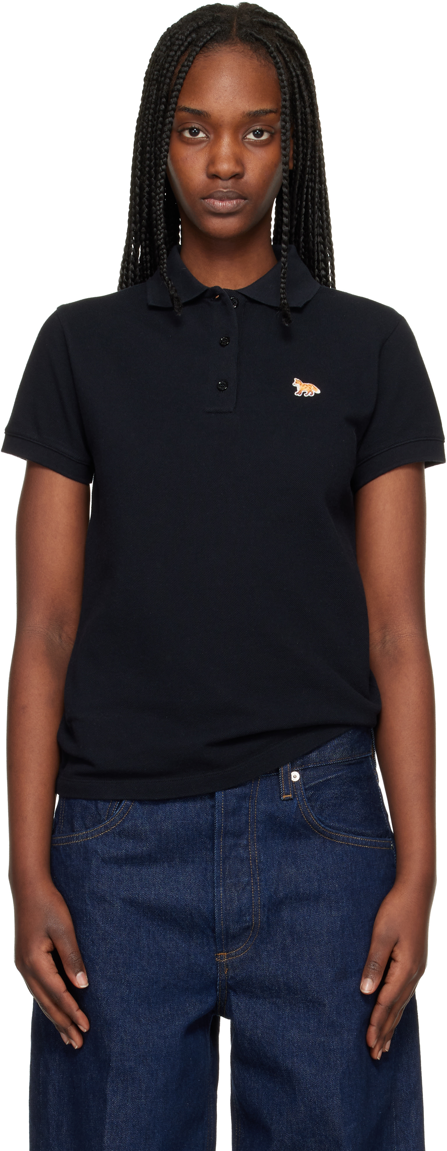 MAISON KITSUNÉ ポロシャツ M MAISON KITSUNE（メゾン キツネ） ポロシャツ BOLD FOX HEAD PATCH