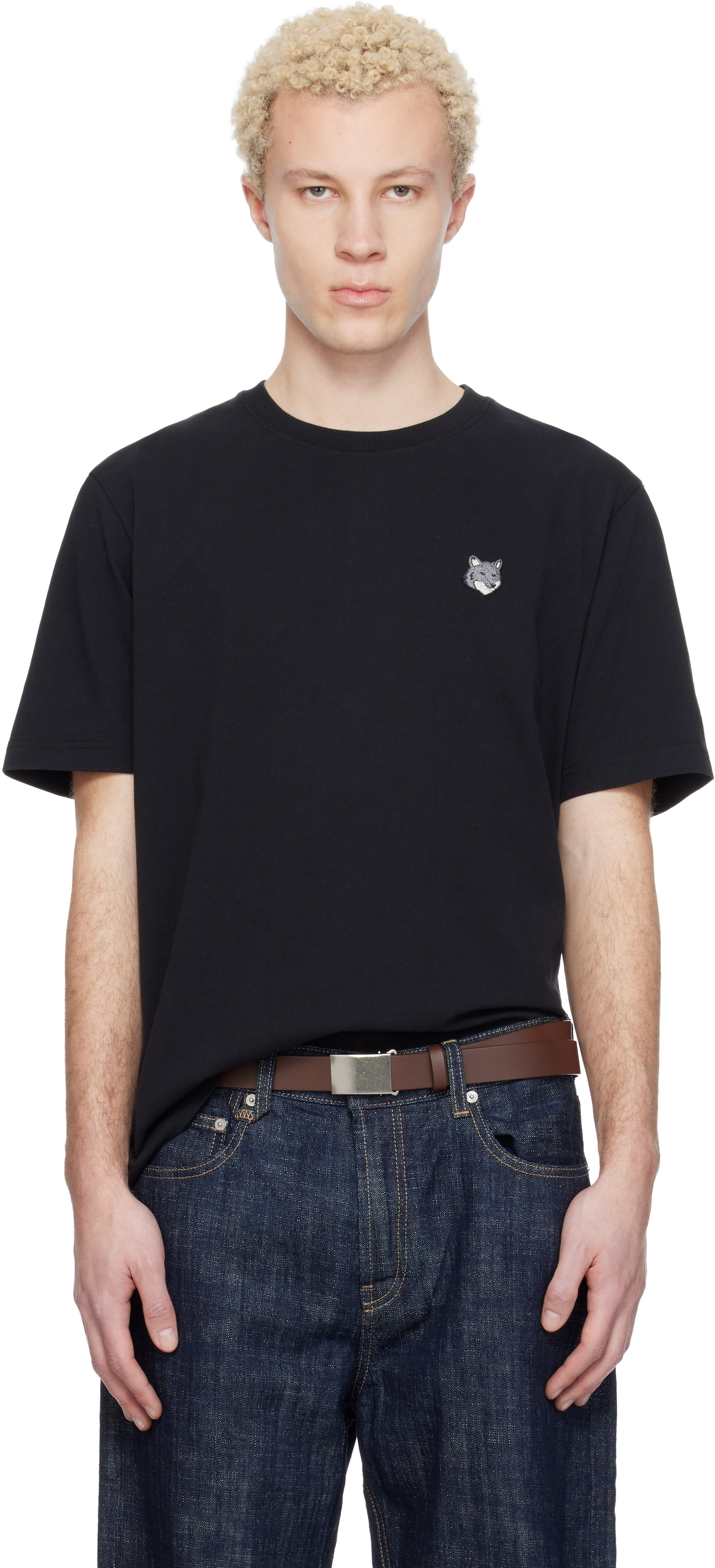 Maison Kitsuné: ブラック フォックスヘッド コンフォート Tシャツ