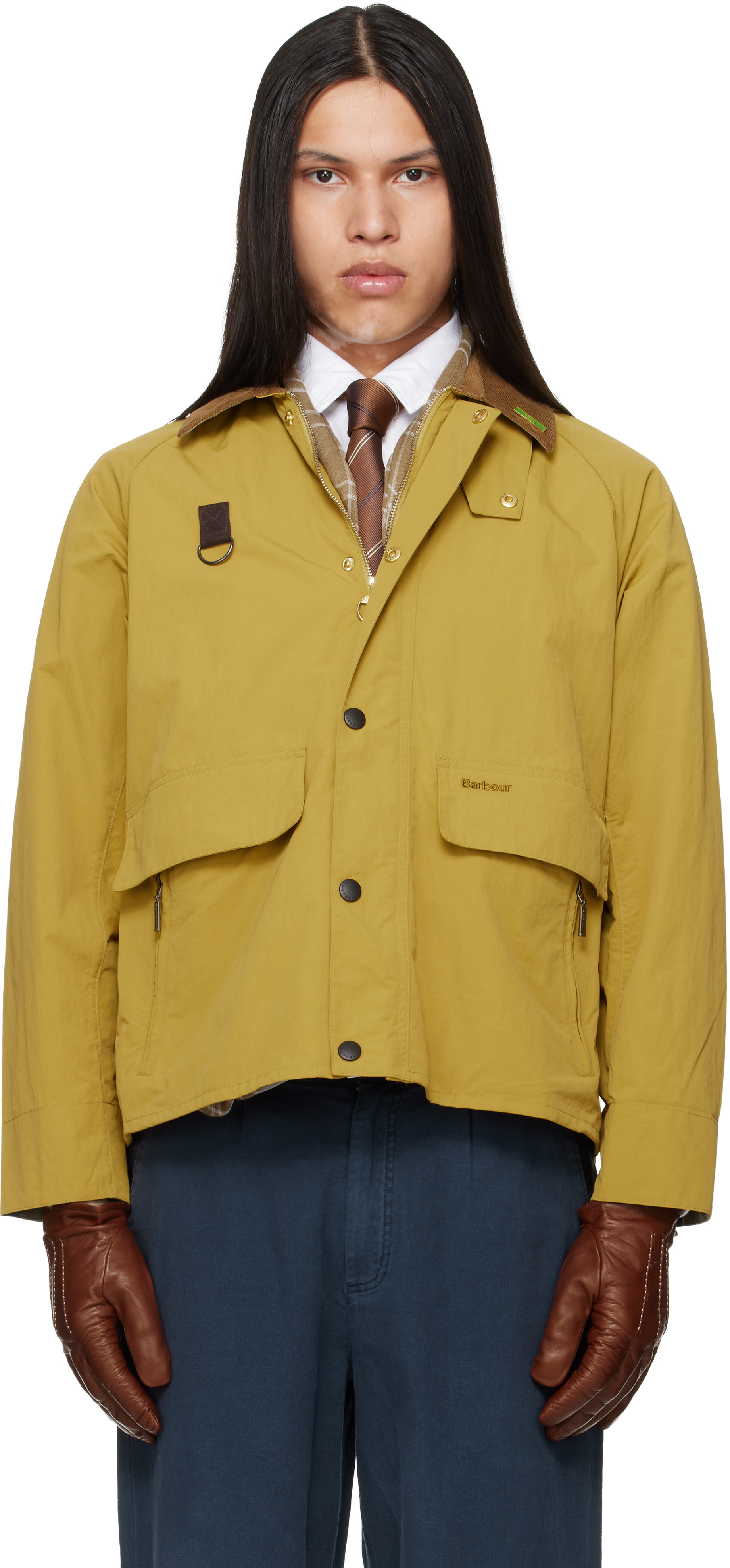 Barbour: イエロー Icons Spey Casual ジャケット | SSENSE 日本