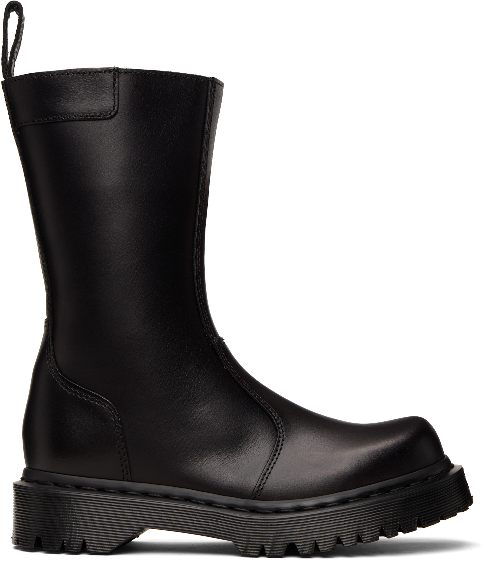 Dr. Martens: ブラック Rejena Old Harness レザー ブーツ | SSENSE 日本