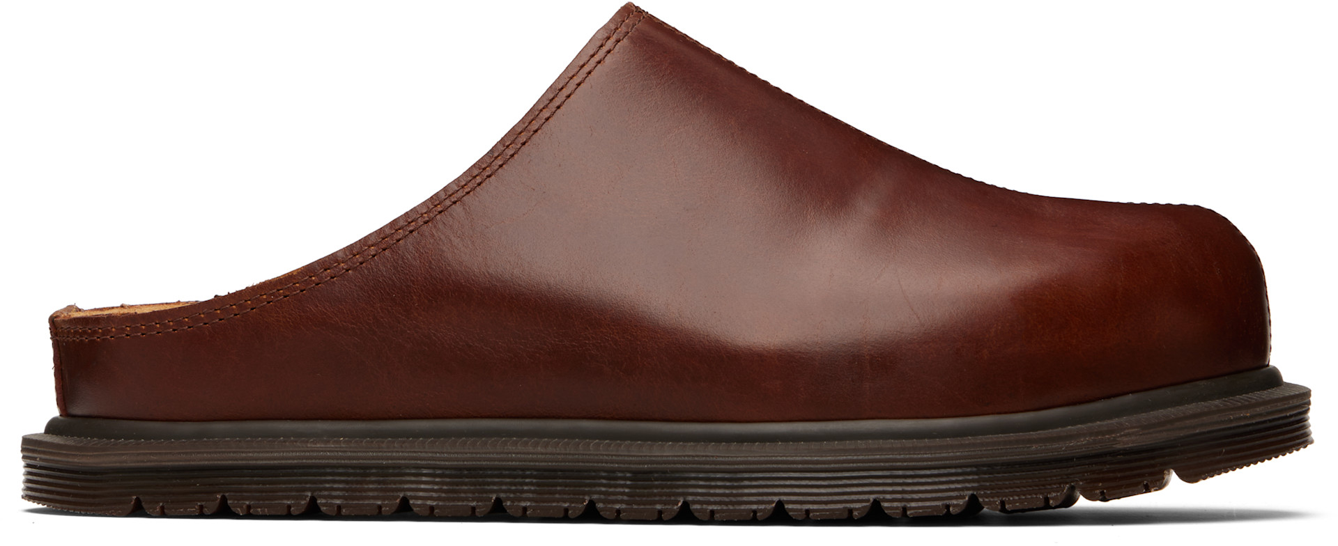 Dr. Martens: Brown San Mule Slip-on Loafers | SSENSE Japan