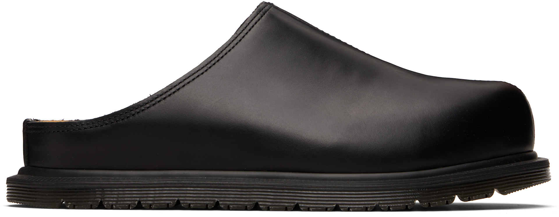 Dr. Martens: Black San Mule Slip-on Loafers | SSENSE