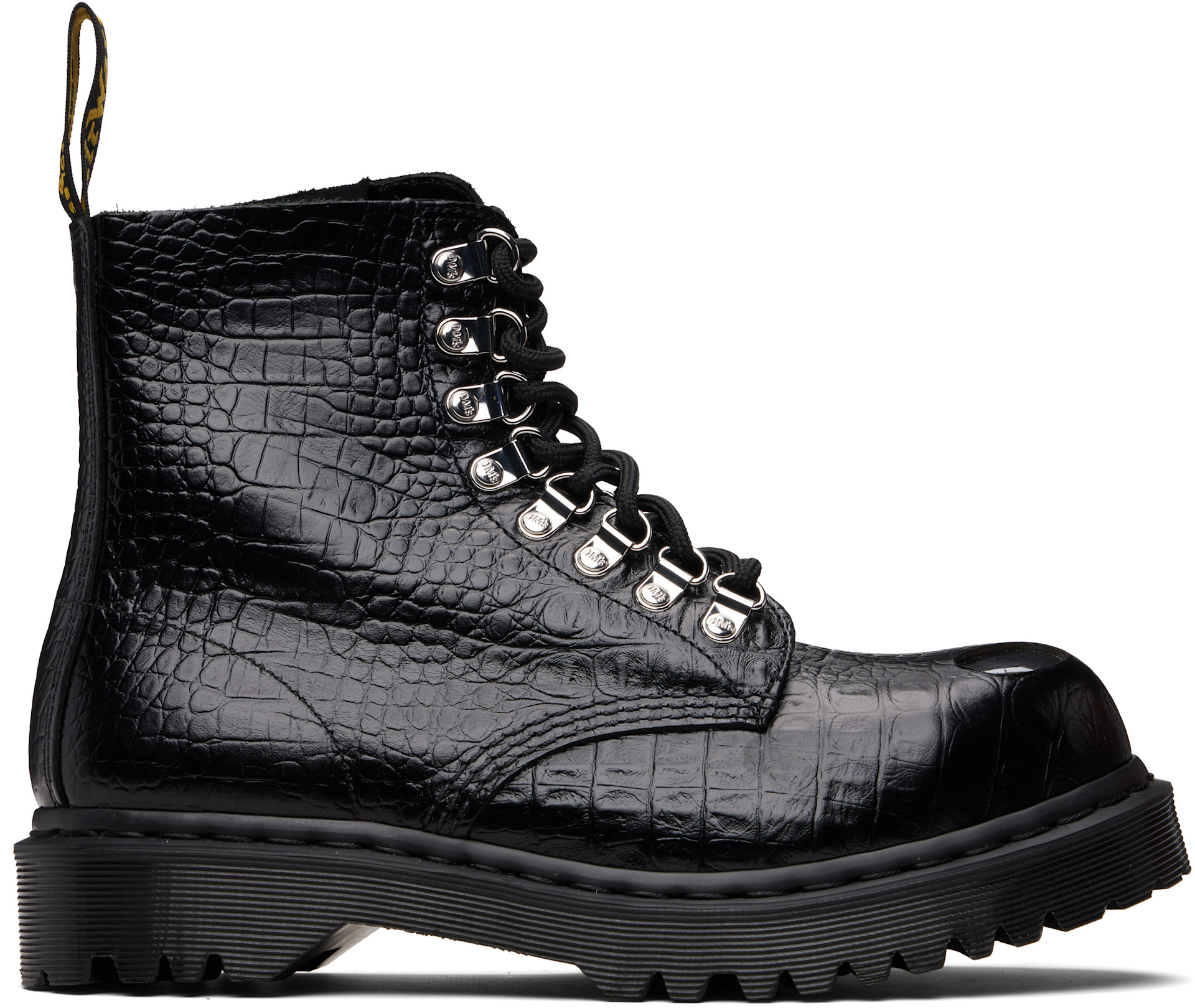 Dr. Martens: Black 1460 Pascal Bex Steel Toe Leather Boots | SSENSE