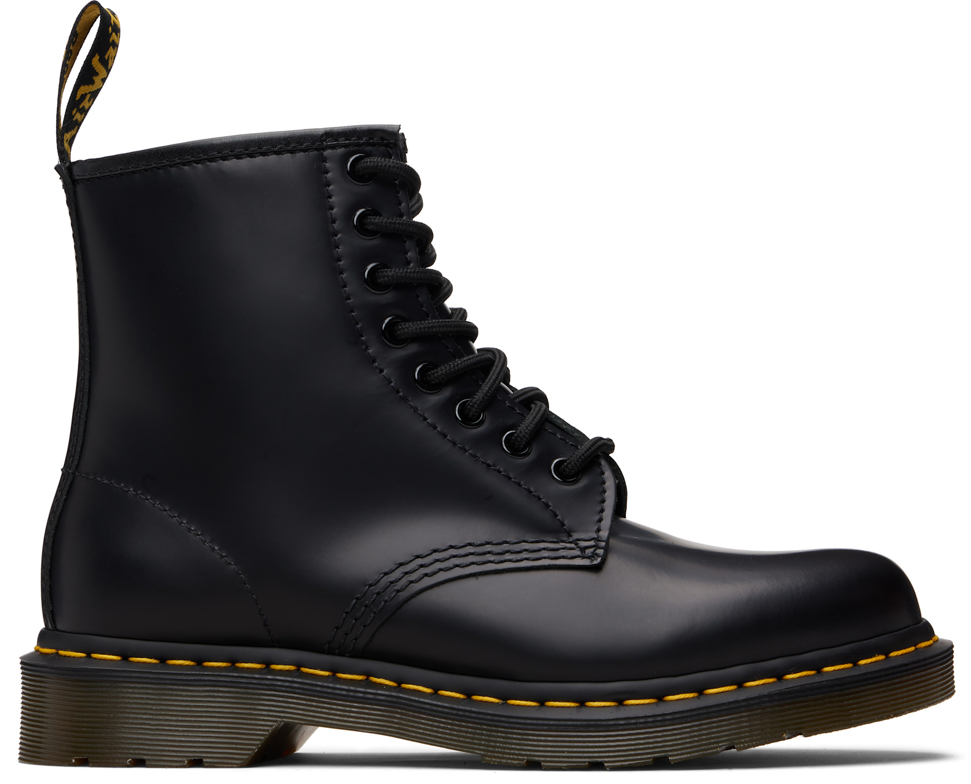 ✨️美品✨️ Dr.Martens1460 Black Dr. Martens: Black 1460 Smooth Leather Lace Up Boots | SSENSE