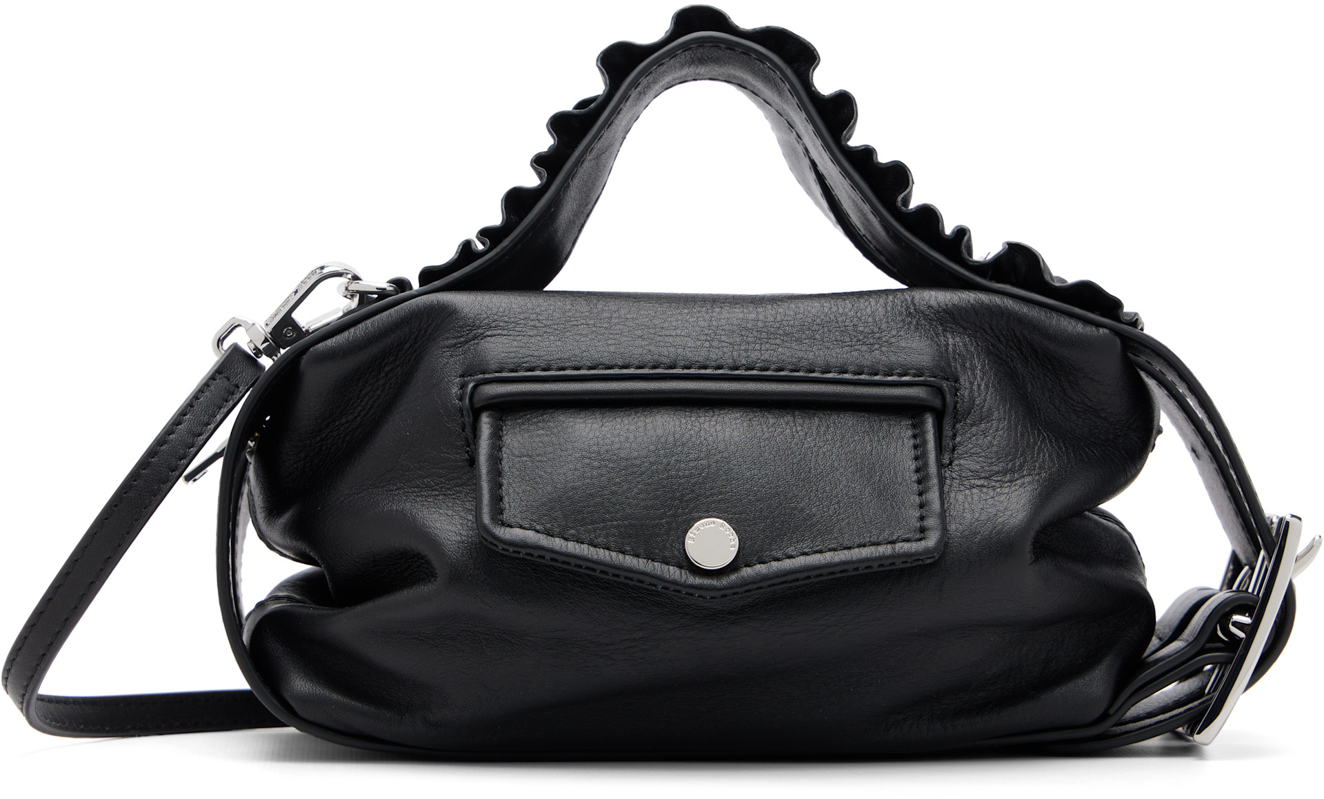Simone Rocheボディバッグ Simone Rocha: Black Mini Biker Frill Belt Bag | SSENSE