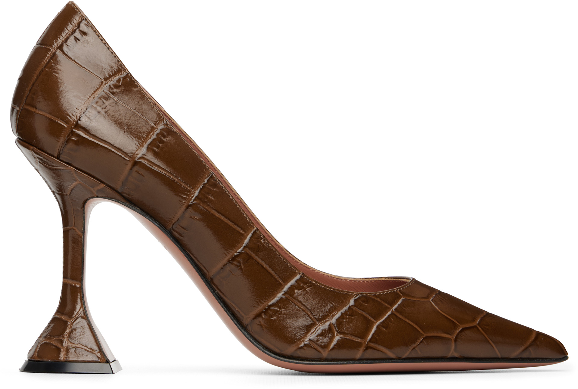 トップス amy sama Amina Muaddi: Brown Ami Pump 95 Heels | SSENSE
