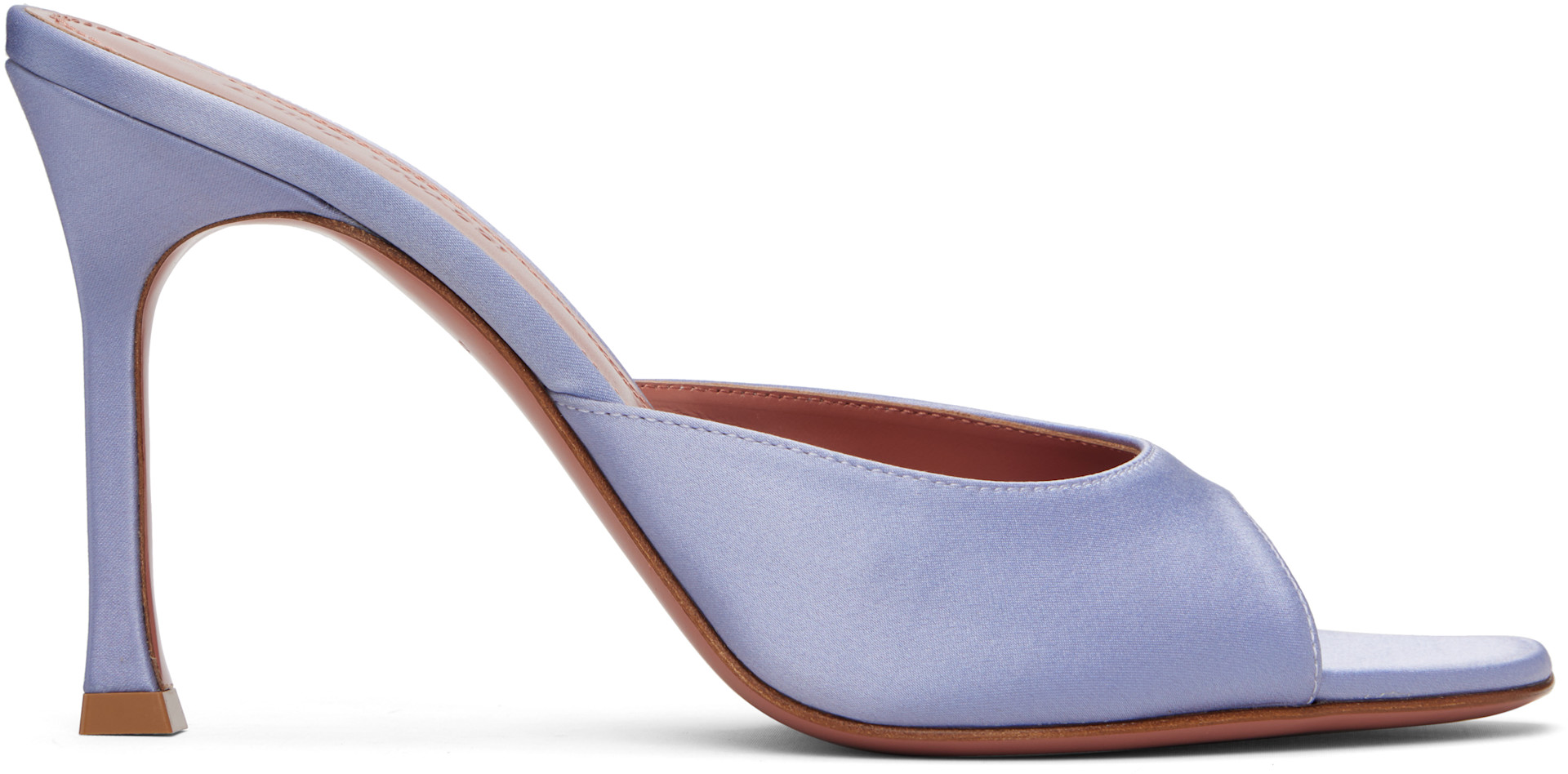 Amina Muaddi: Blue Alexa Slipper 95 Heeled Sandals | SSENSE
