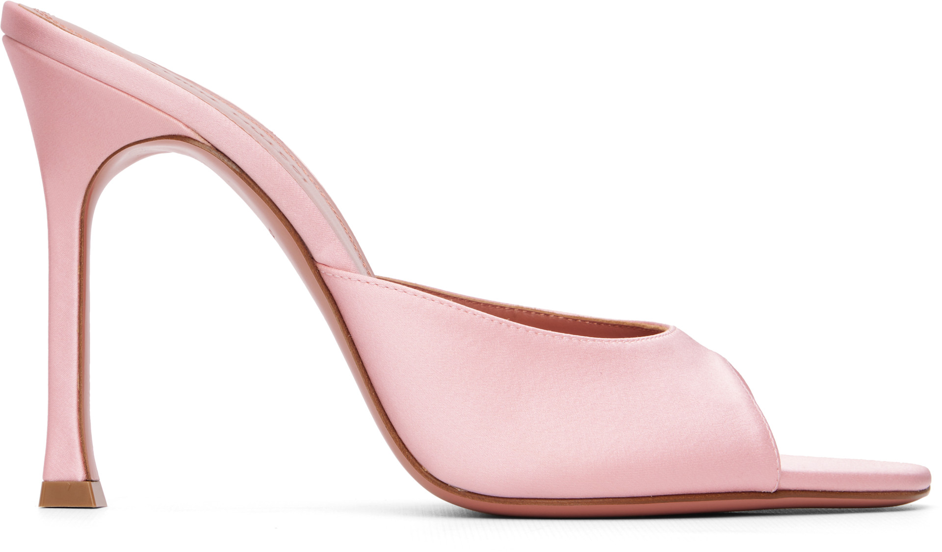 Amina Muaddi: Pink Alexa Slipper 105 Heeled Sandals | SSENSE Canada