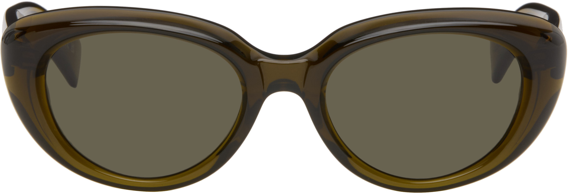 Saint Laurent: Khaki SL 859 Sunglasses | SSENSE