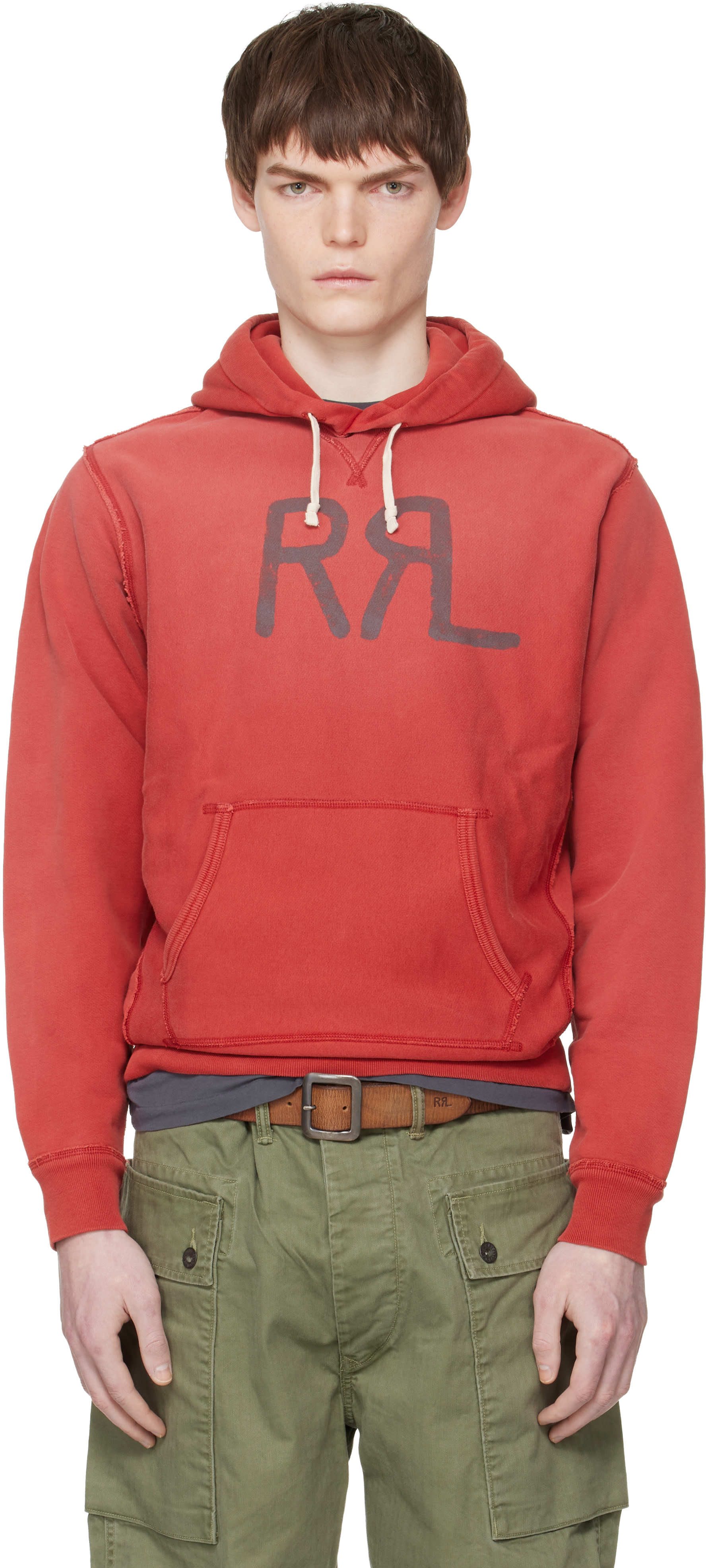 RRL: Red Ranch Logo Hoodie | SSENSE