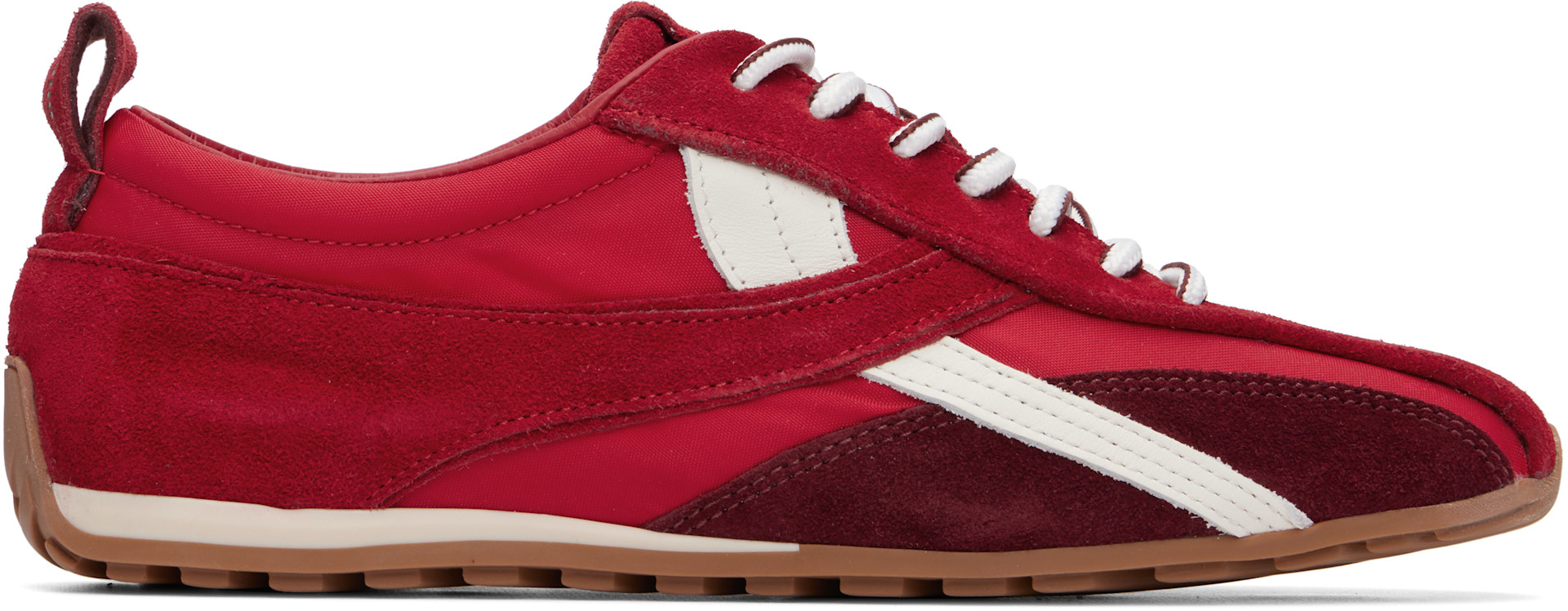 Alohas: Red Tb.304 Nylon Leather Sneakers | SSENSE