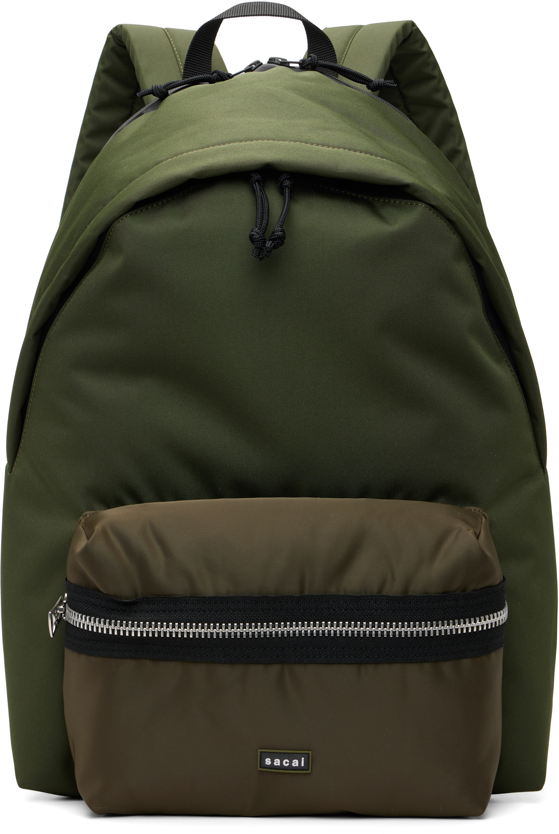 sacai: カーキ ポケット バックパック | SSENSE 日本
