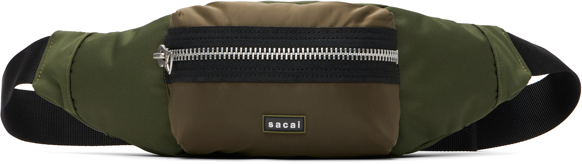 sacai: カーキ ポケット バムバッグ | SSENSE 日本