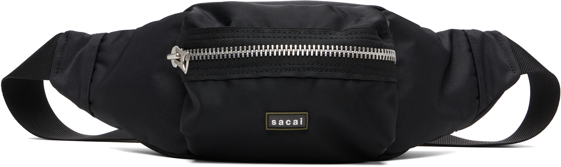 sacai: Black Pocket Belt Bag | SSENSE