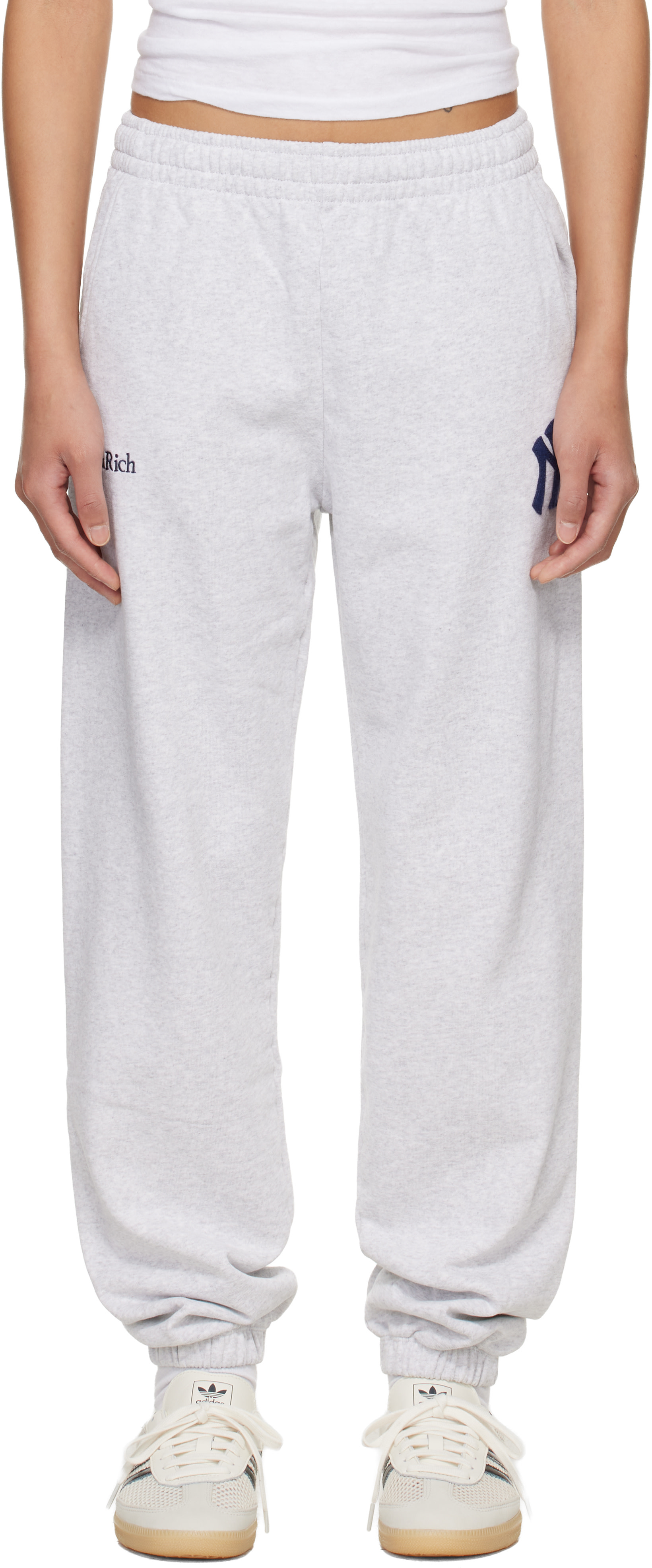 Sporty & Rich: グレー Heritage Yankees Serif スウェットパンツ