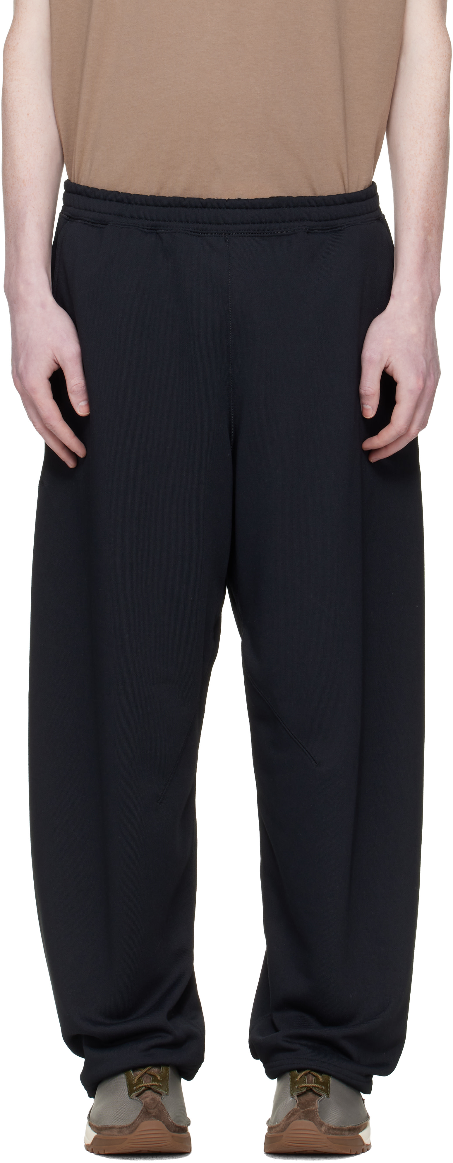 nanamica: Black Polyester Pile Sweatpants | SSENSE