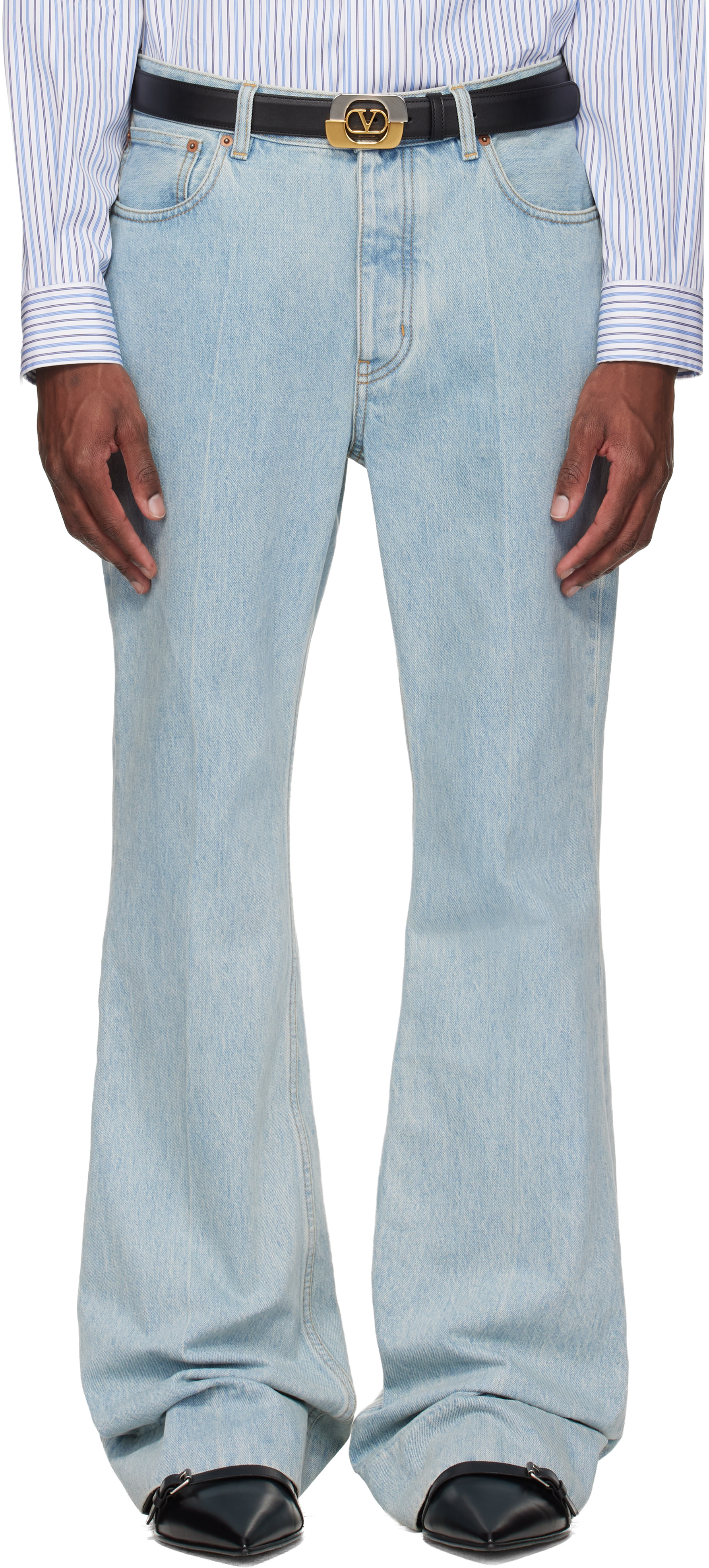 Blue 5 Pocket Flare Jeans