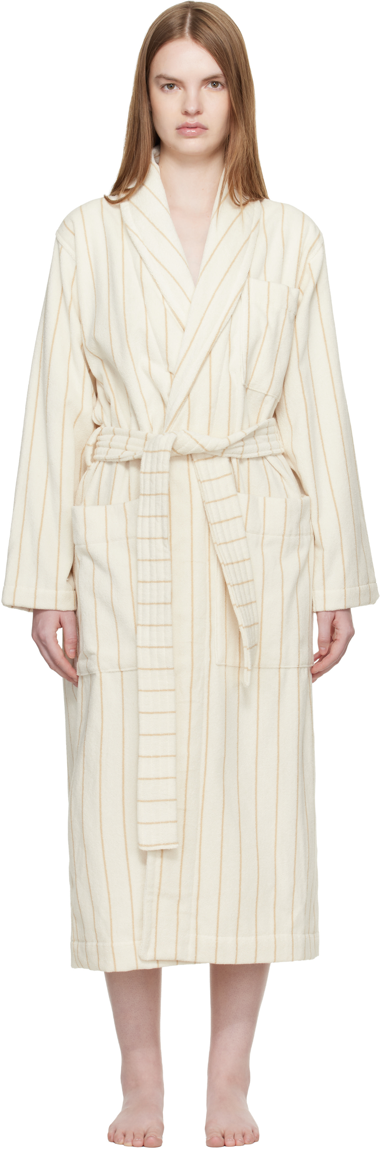 Tekla: Off White Terry Classic Bathrobe | SSENSE