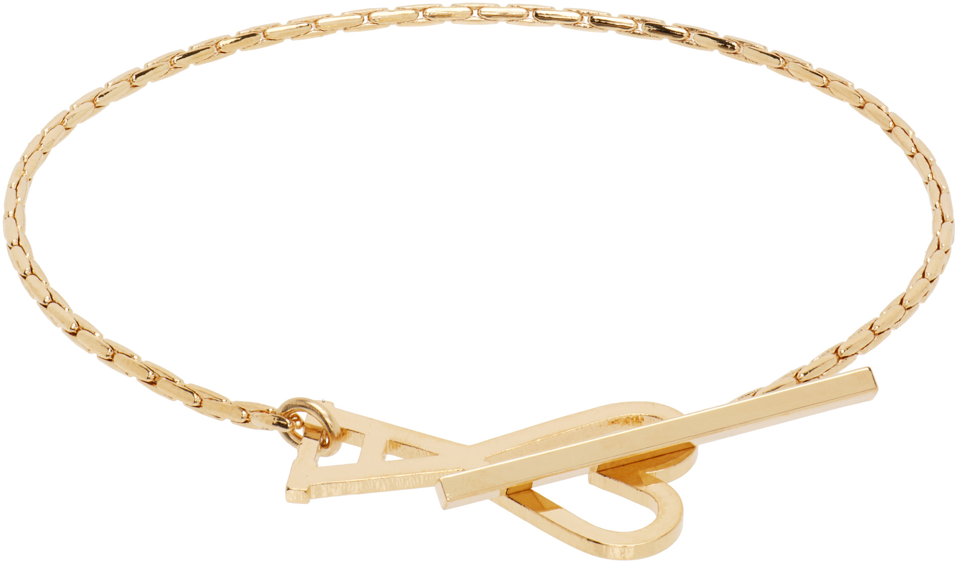 AMI Paris: Ami de Coeur Chain Bracelet | SSENSE