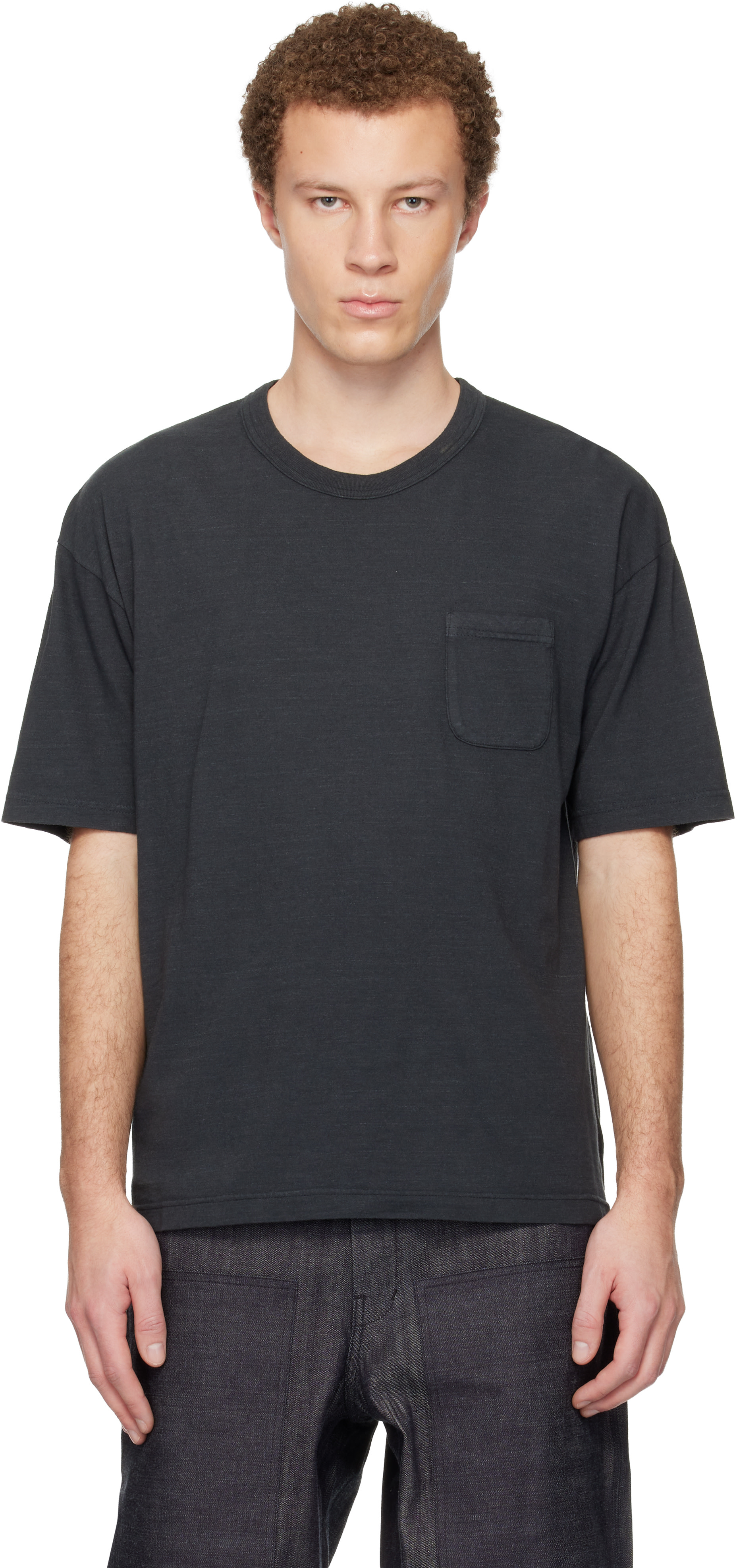 visvim: Black Jumbo S/S DMGD T-shirt | SSENSE