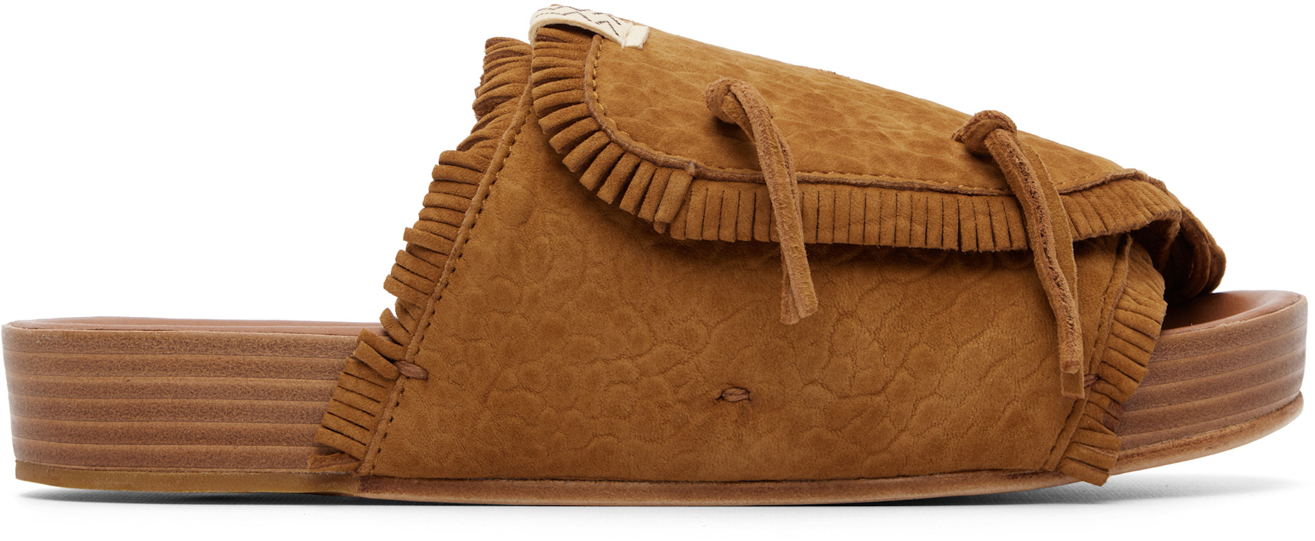visvim: タン Christo Shaman-Folk サンダル | SSENSE 日本