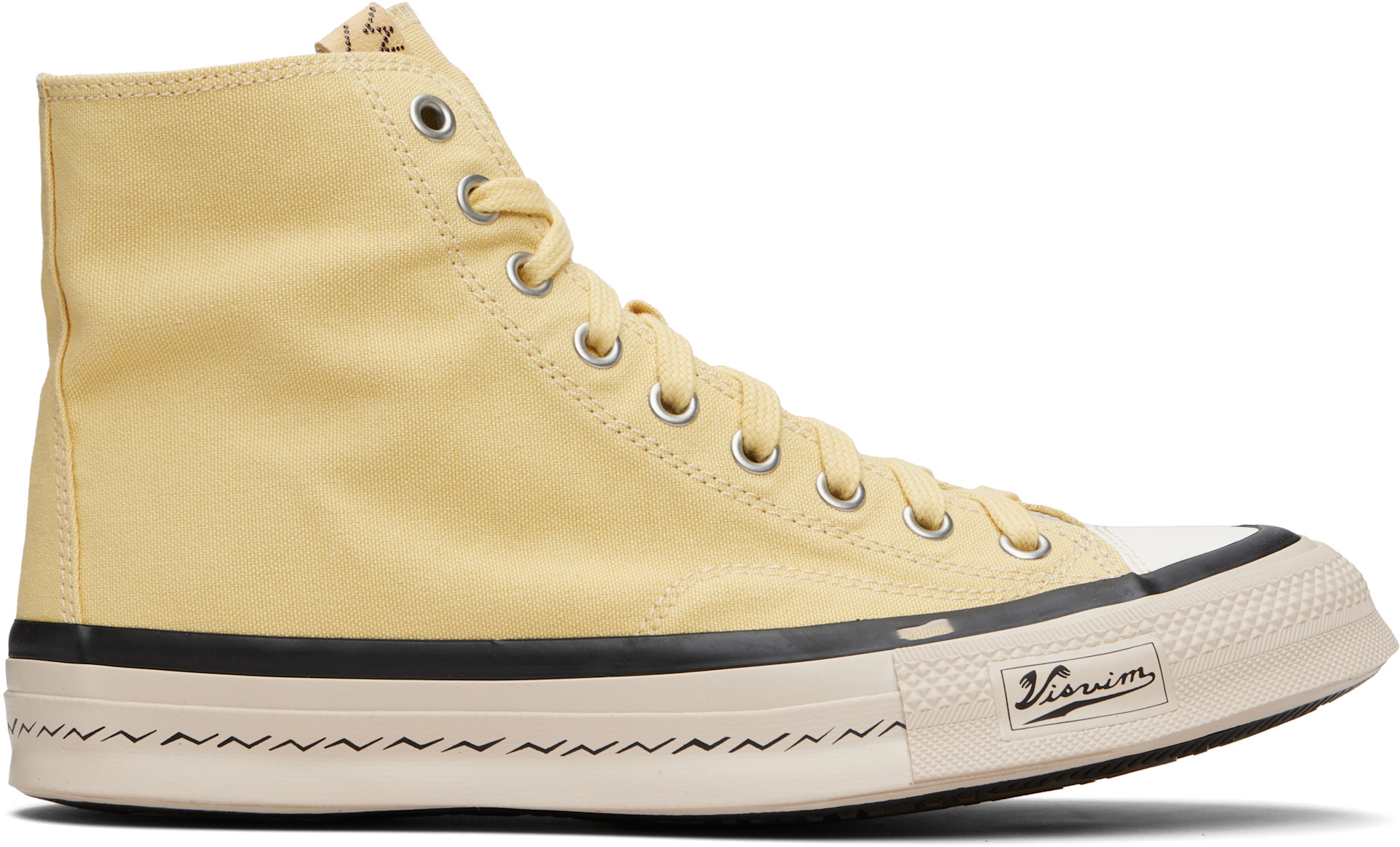 visvim: Yellow Skagway Hi Sneakers | SSENSE