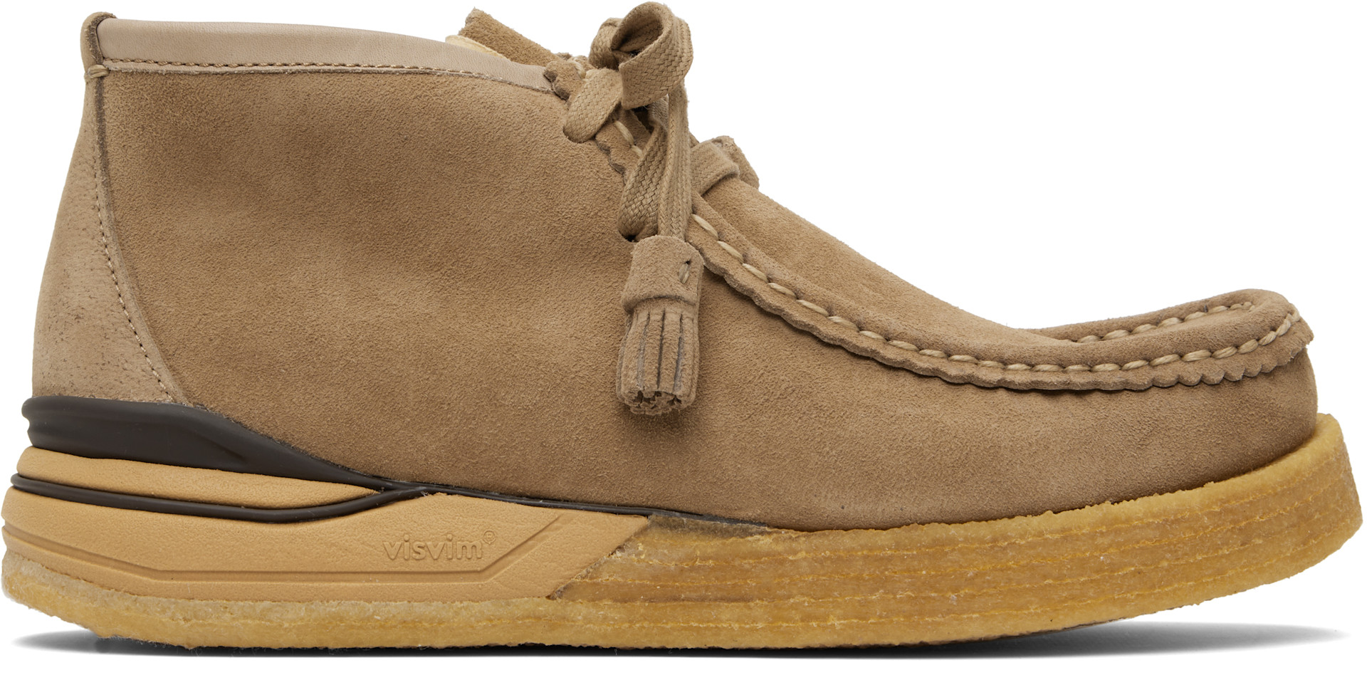 visvim ビズビム BEUYS TREKKER RENO FOLK visvim: ベージュ Beuys Trekker-Folk ブーツ | SSENSE 日本