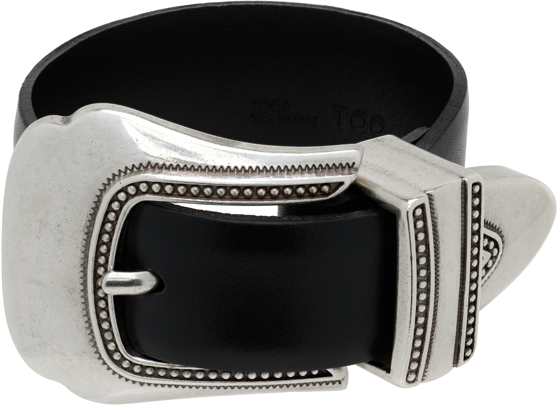 Toga Pulla: Leather Bangle Bracelet | SSENSE