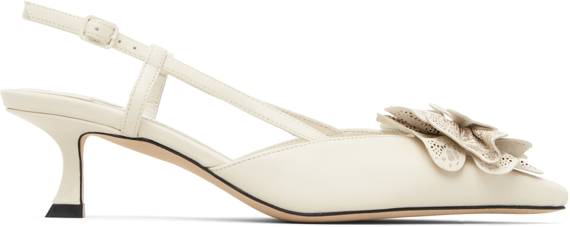 Jimmy Choo: White Mimmi Sling Back 50 Heels | SSENSE