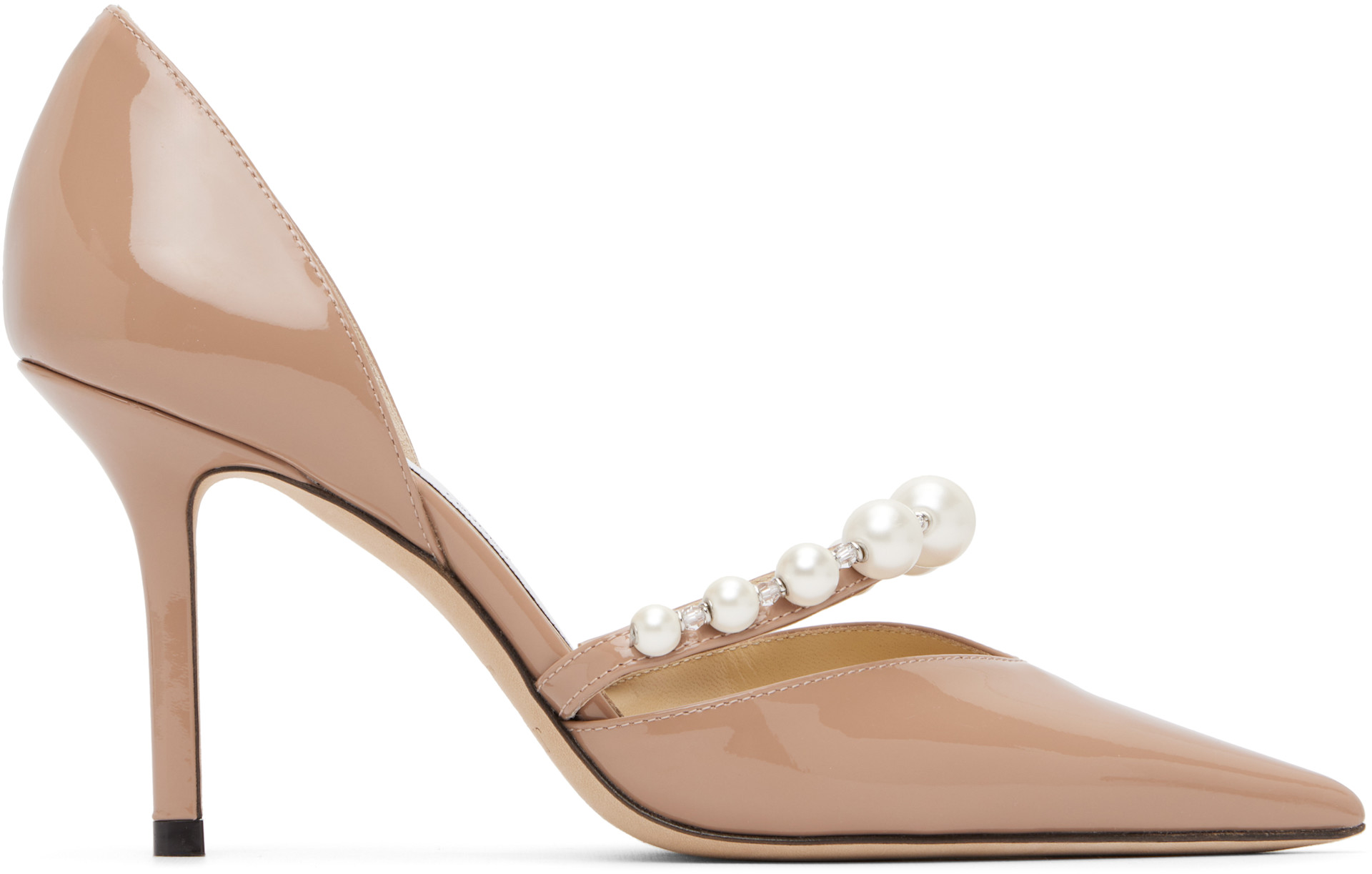 Jimmy Choo: Pink Aurelie 85 Heels | SSENSE