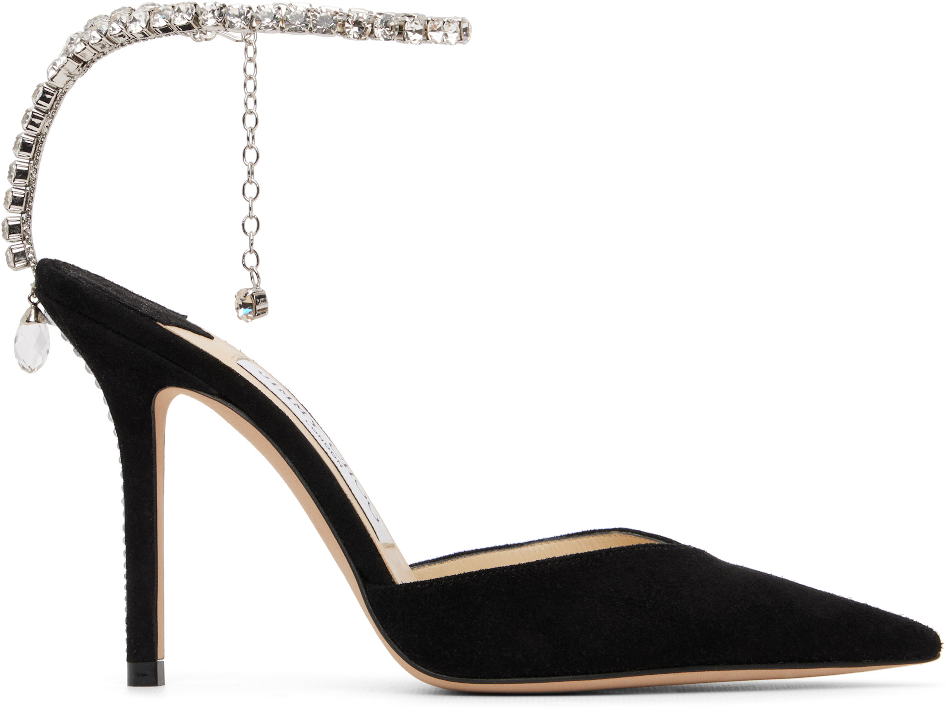 Jimmy Choo: Black Saeda 100 Heels | SSENSE