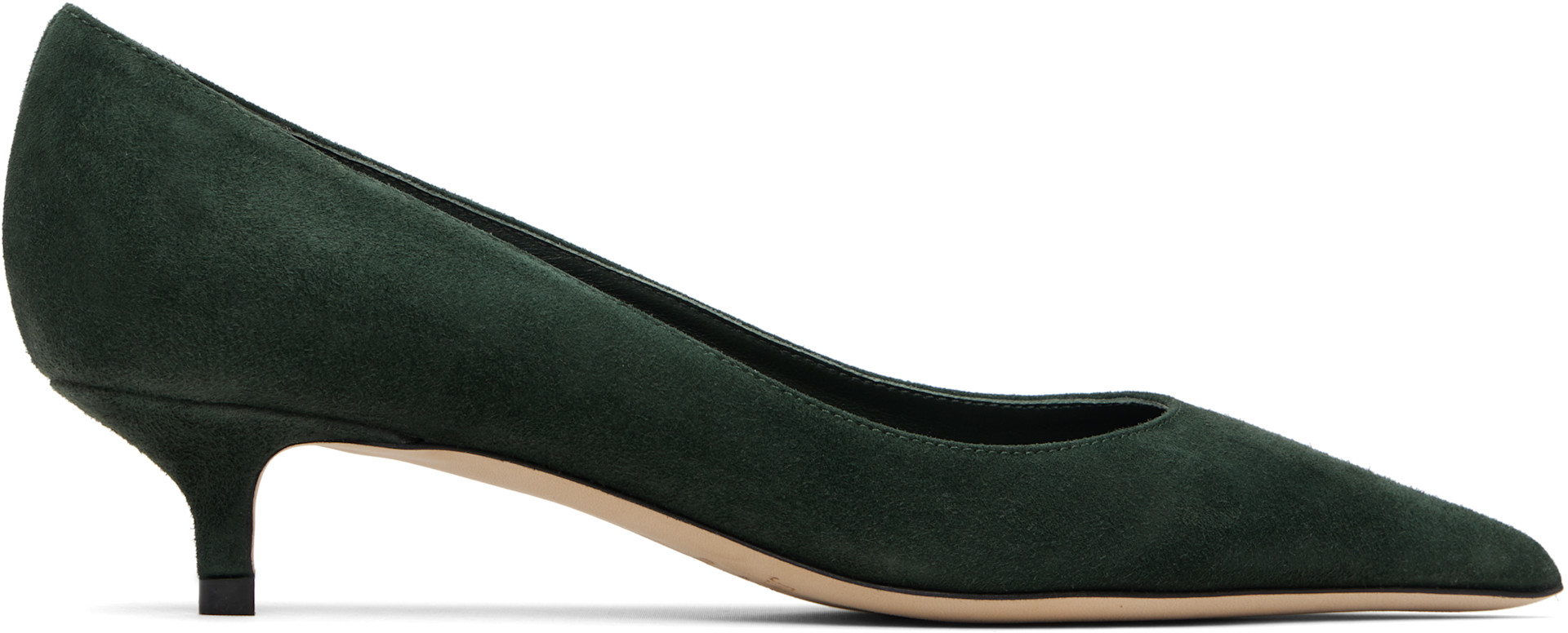 Jimmy Choo: Green Amelia Heels | SSENSE