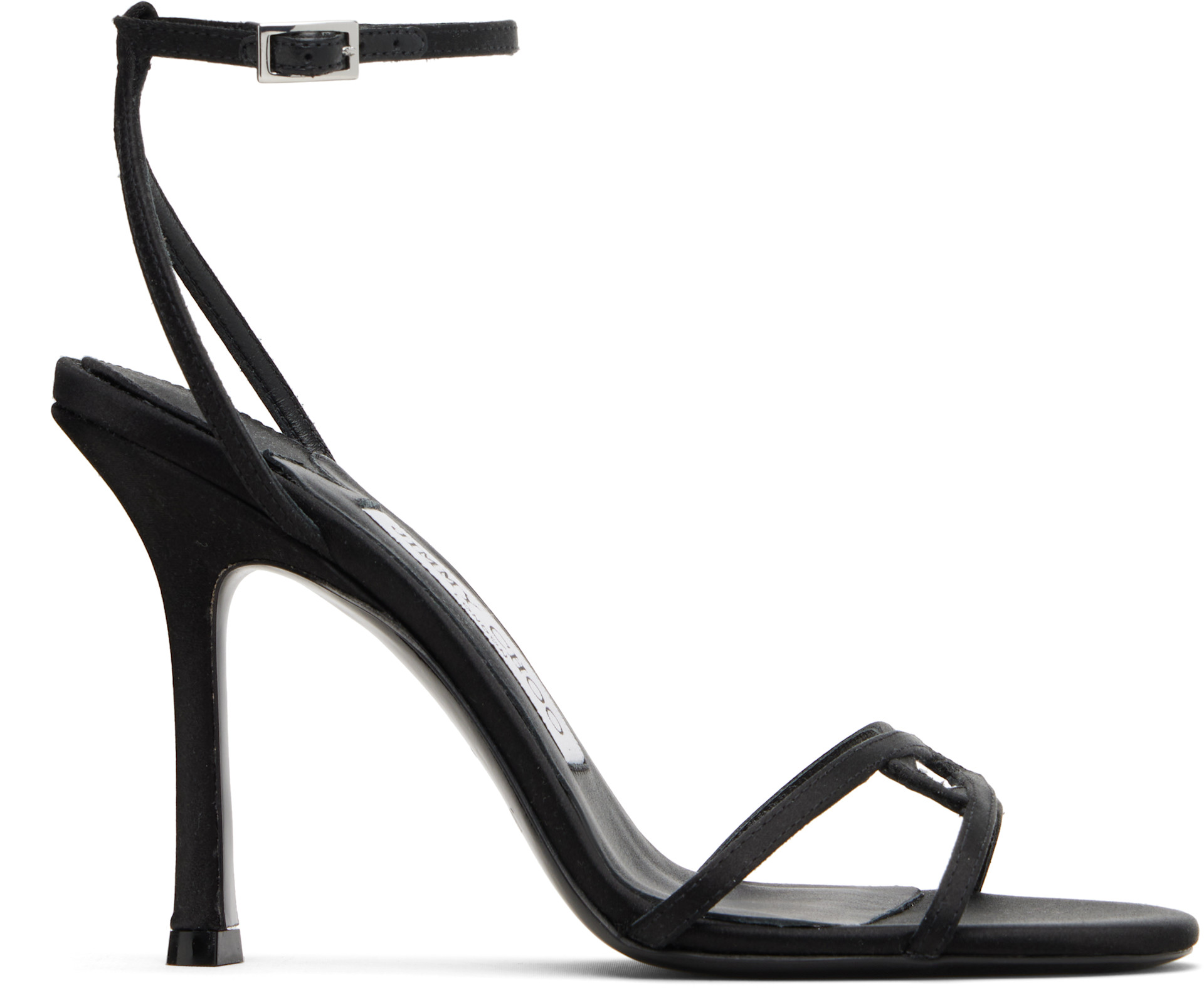 Jimmy Choo: Black Leo 100 Heeled Sandals | SSENSE