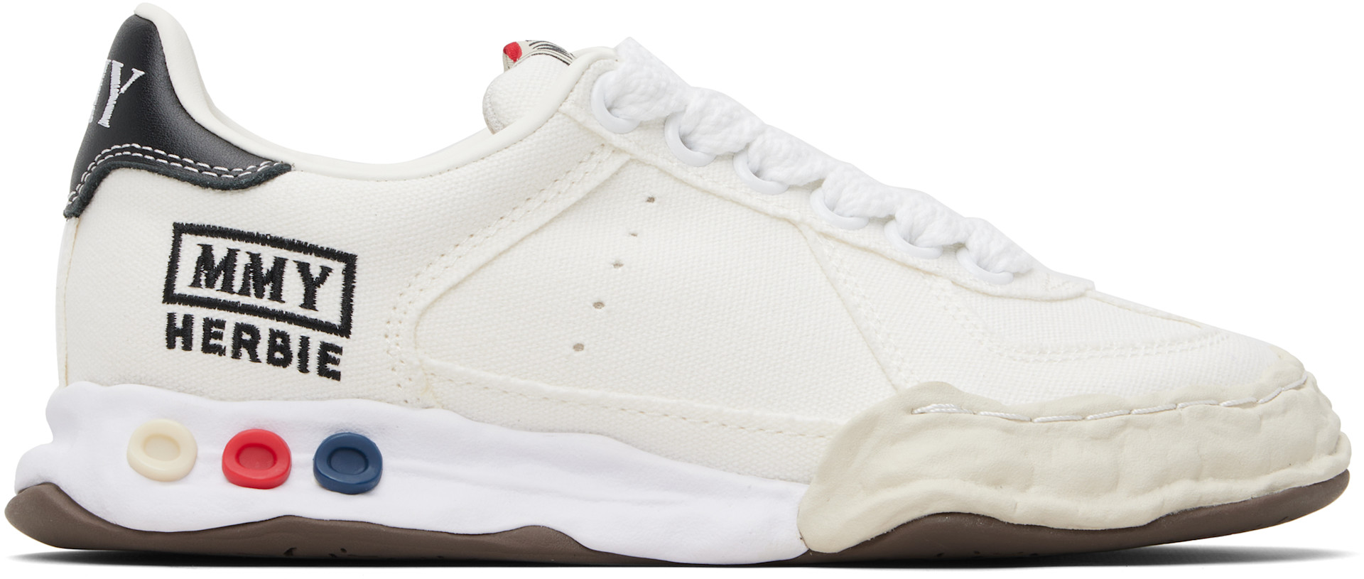 Maison MIHARA YASUHIRO: Off-White 'Herbie' OG Sole Canvas Low-top