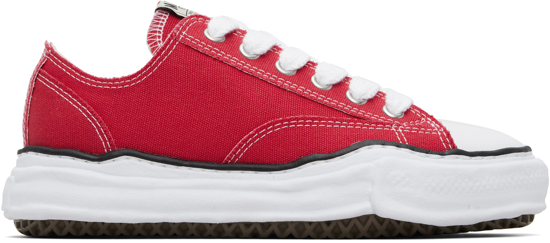 靴 Maison MIHARAYASUHIRO PETERSON LOW Maison MIHARA YASUHIRO: Red Peterson OG Sole Canvas Low-Top
