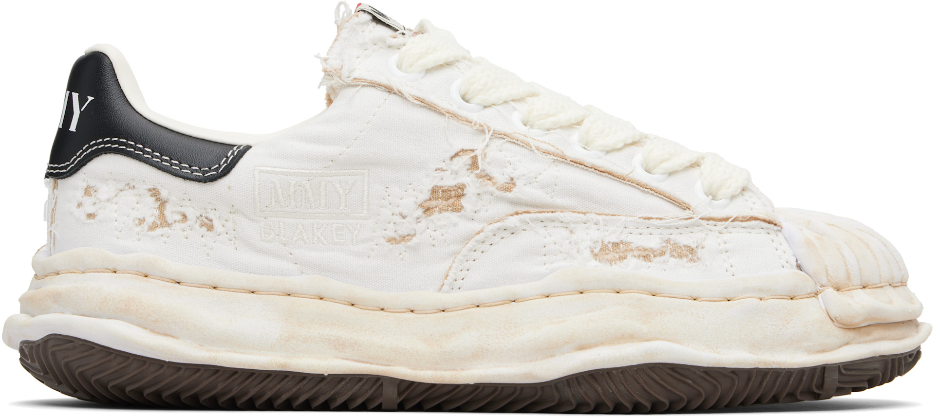 Maison MIHARA YASUHIRO: Off-White 'Blakey' OG Sole Ripped Overdye