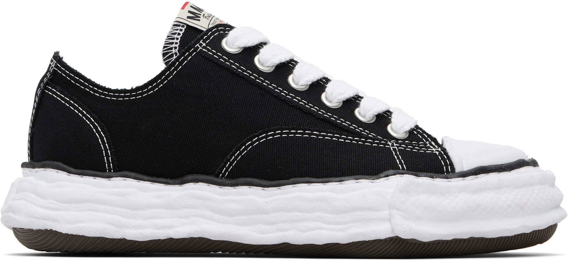 Maison MIHARA YASUHIRO: Black Peterson23 OG Sole Canvas Low-Top