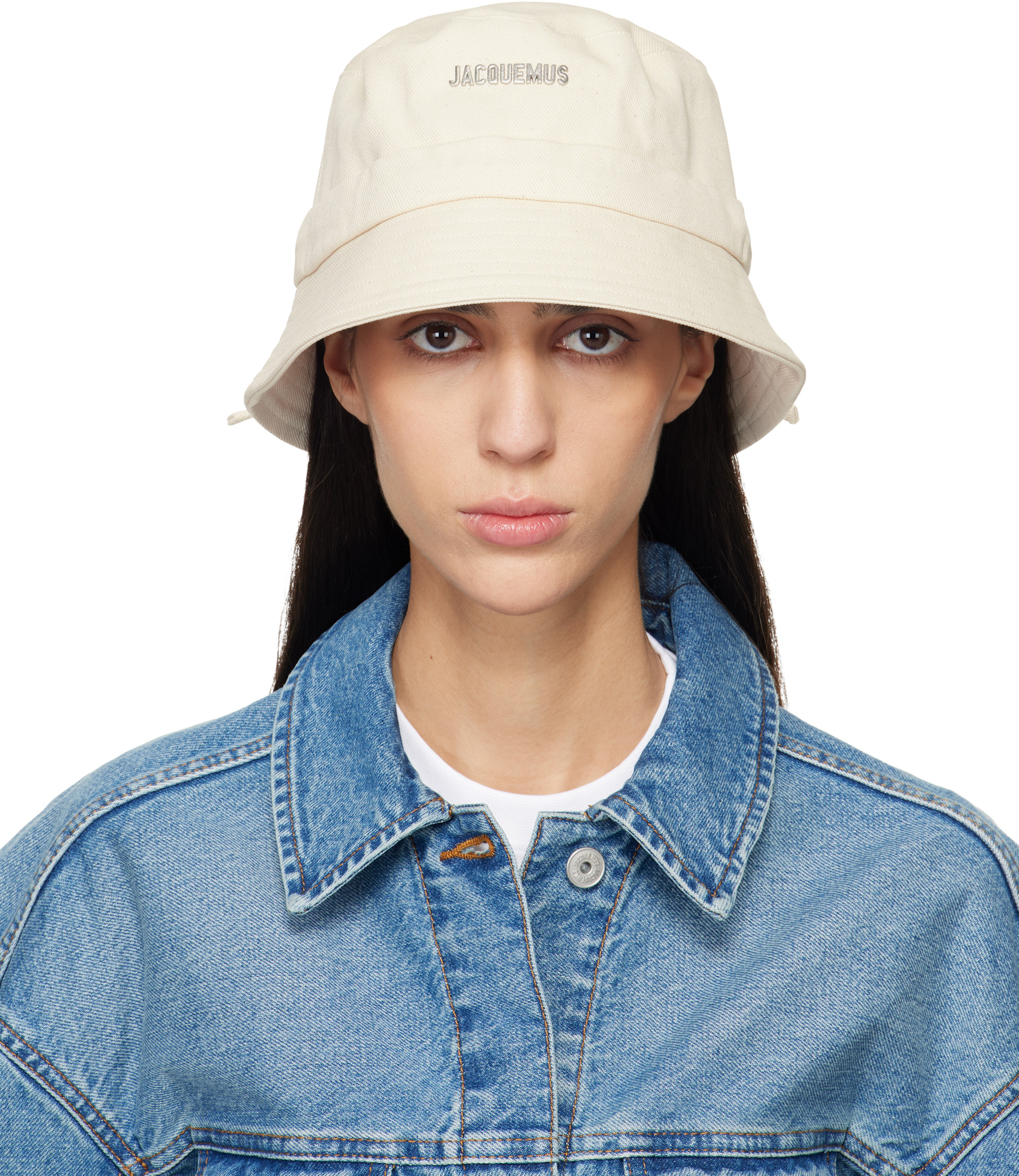 JACQUEMUS: Off-White Les Classiques 'The Gadjo' Bucket Hat | SSENSE