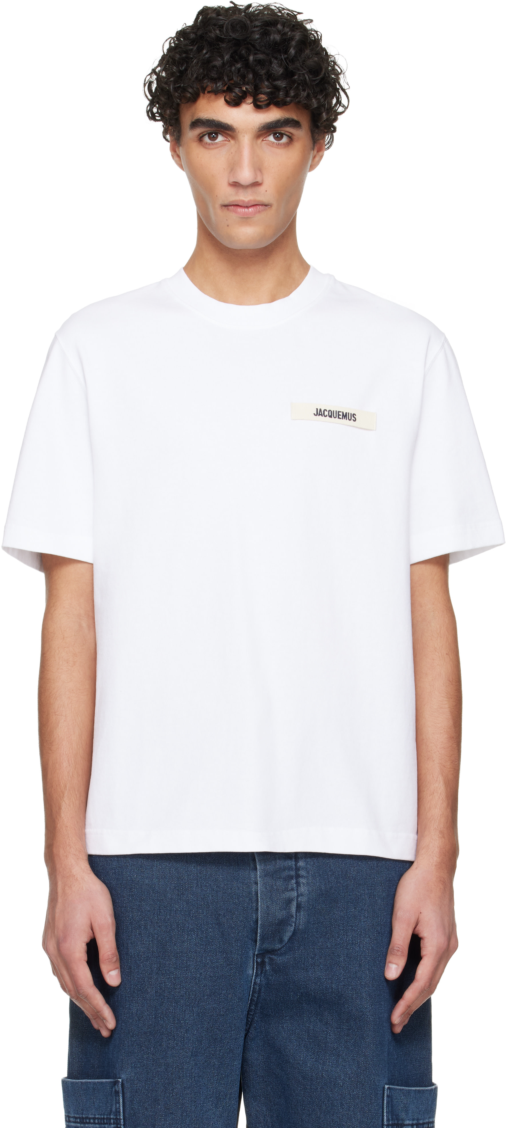 JACQUEMUS Tシャツ　GROS GRAIN ホワイト JACQUEMUS: White Les Classiques 'The Gros Grain' T-shirt | SSENSE