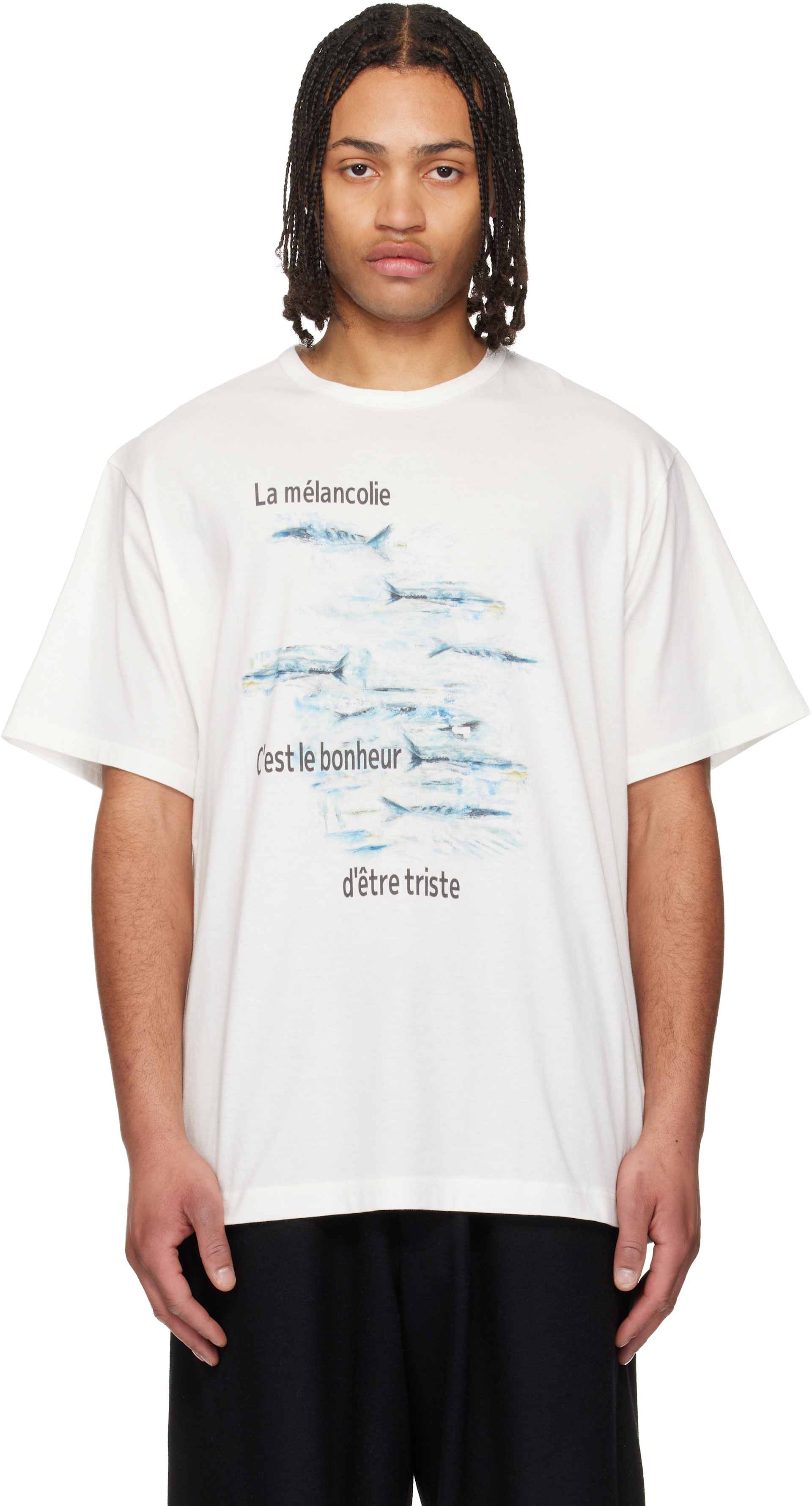 よしむ　603530 YOHJI YAMAMOTO: Off-White 30/- Combed Plain Stitch Short Sleeve T