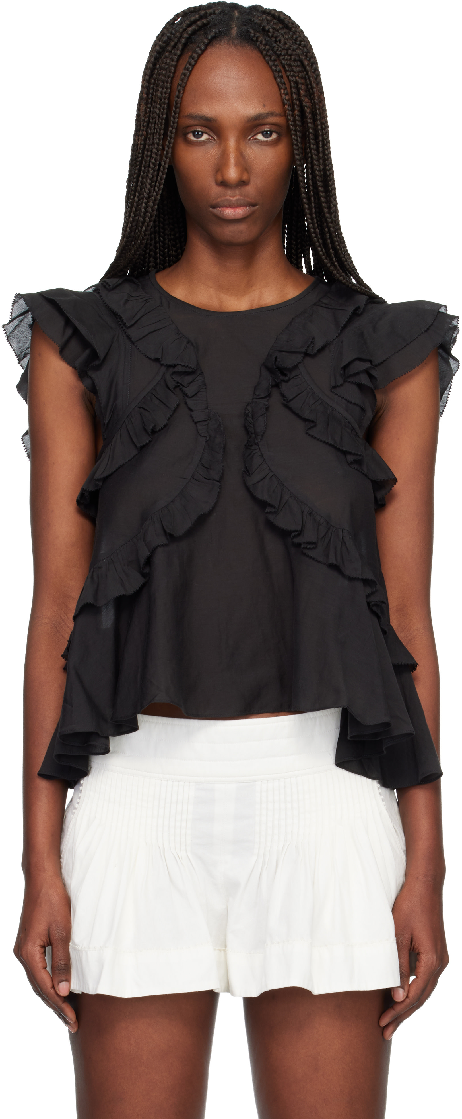 etoile isabel marantブラウス Isabel Marant Etoile: Black Nalou Blouse | SSENSE