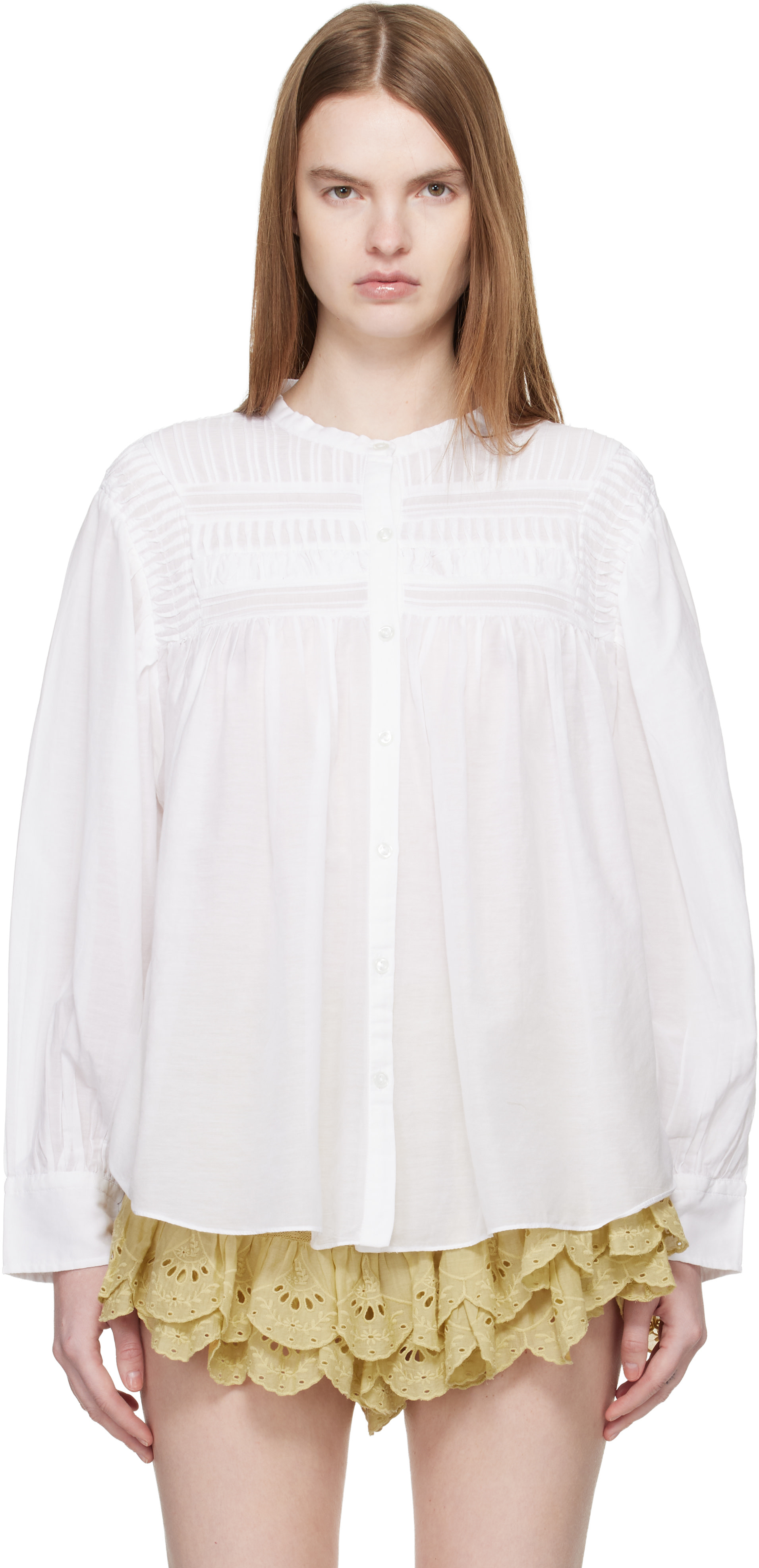 Isabel Marant Etoile: White Plalia Blouse | SSENSE Canada