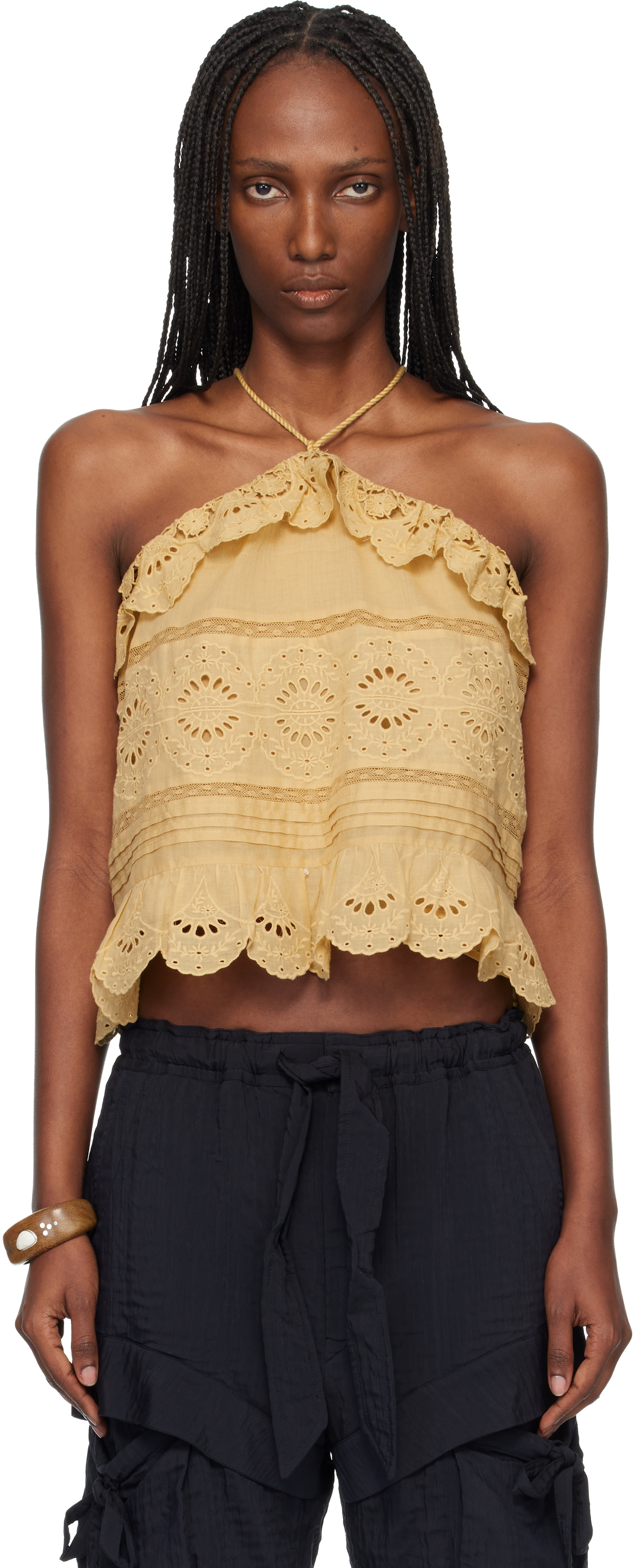 Isabel Marant Etoile: Tan Prisha Top | SSENSE