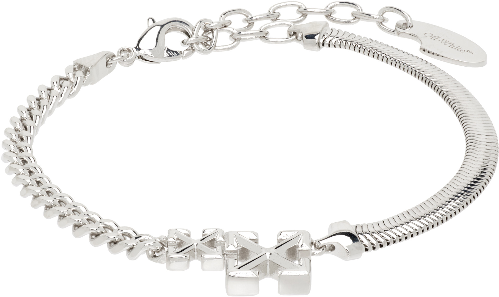 Off-White アローロゴ ブレスレット Off-White: Double Arrow Bracelet | SSENSE